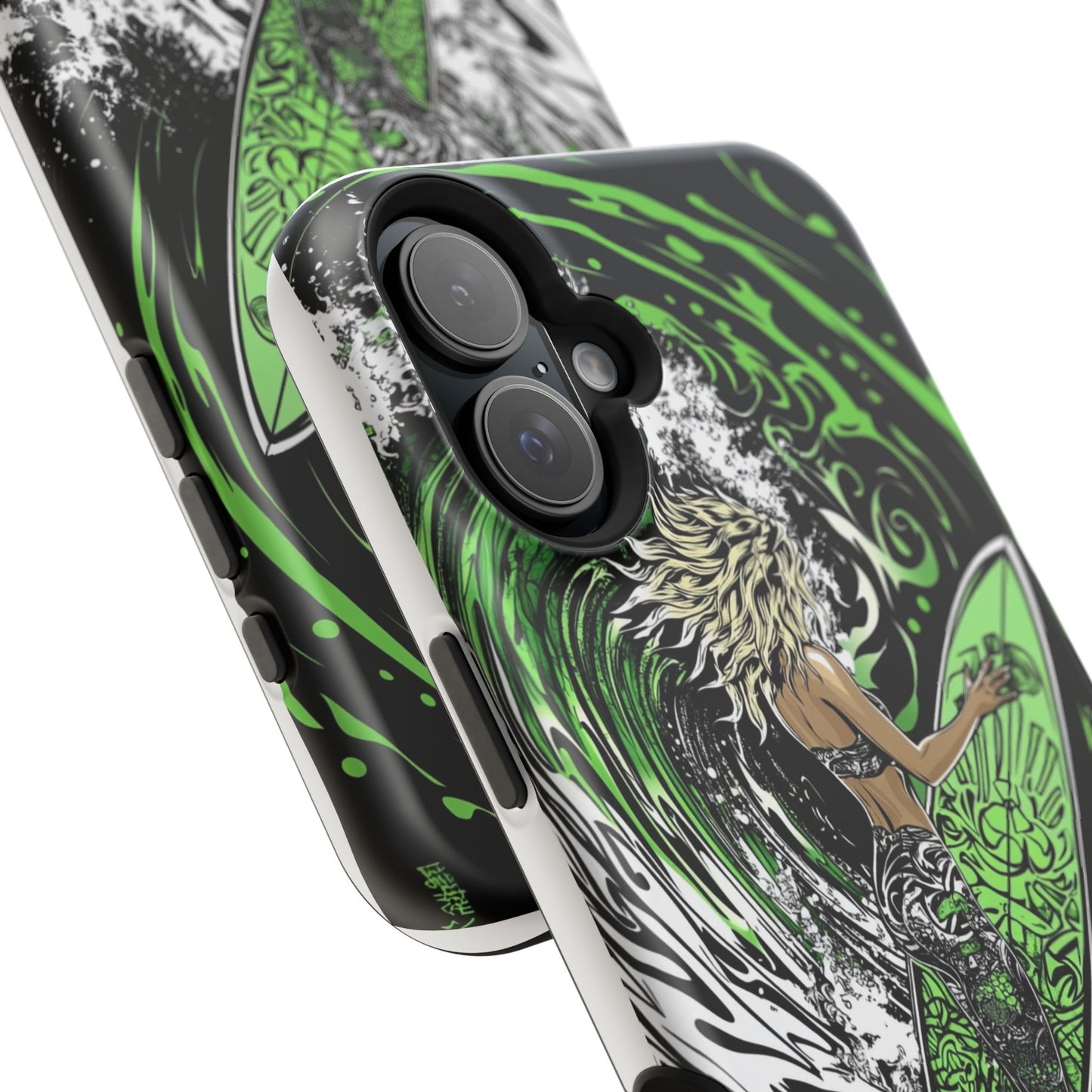 Luxurious Magnetic Wireless Charging Tough iPhone Case - "Surf's Up" by Moxie-Jay