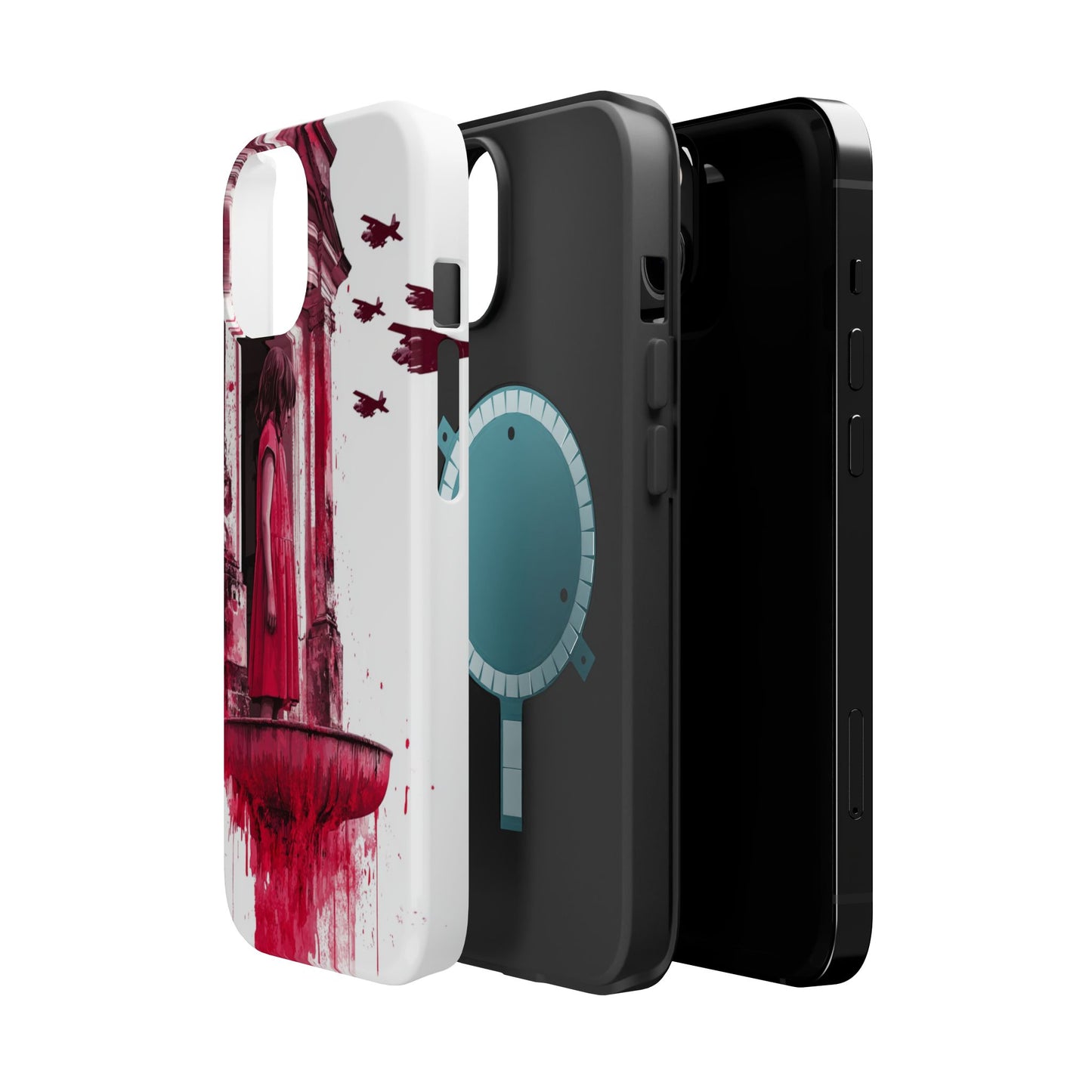 Luxurious MagSafe® Compatible iPhone Case - "Resilience in Ruins" by Moxie-Jay