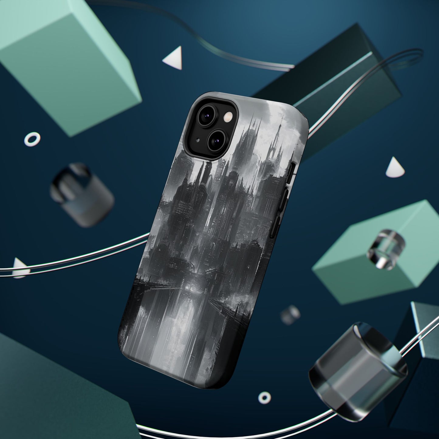 iPhone Magnetic Tough Case - Futuristic Gotham Design by Moxie Jay
