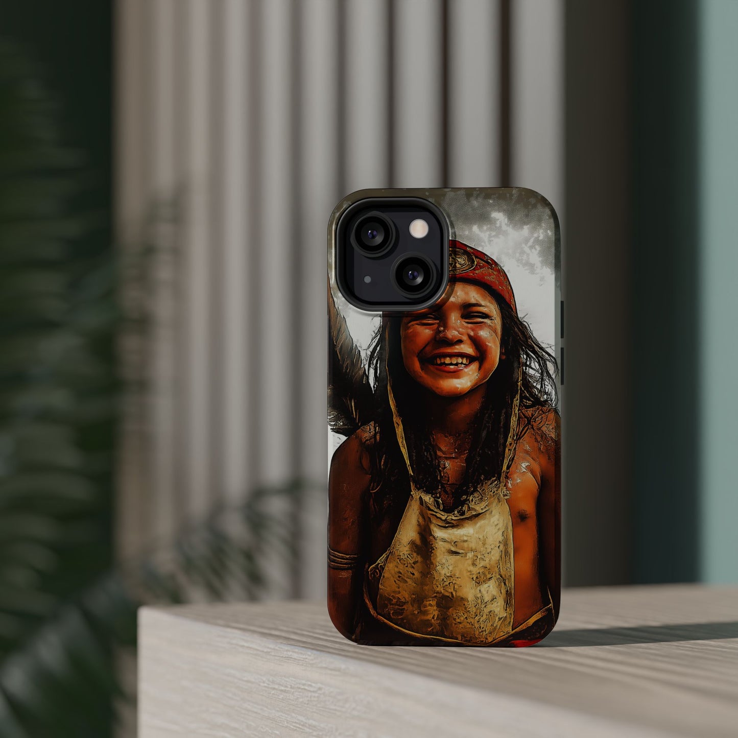 Luxurious Magnetic Wireless Charging Tough iPhone Case - Native Heritage Art by Moxie-Jay