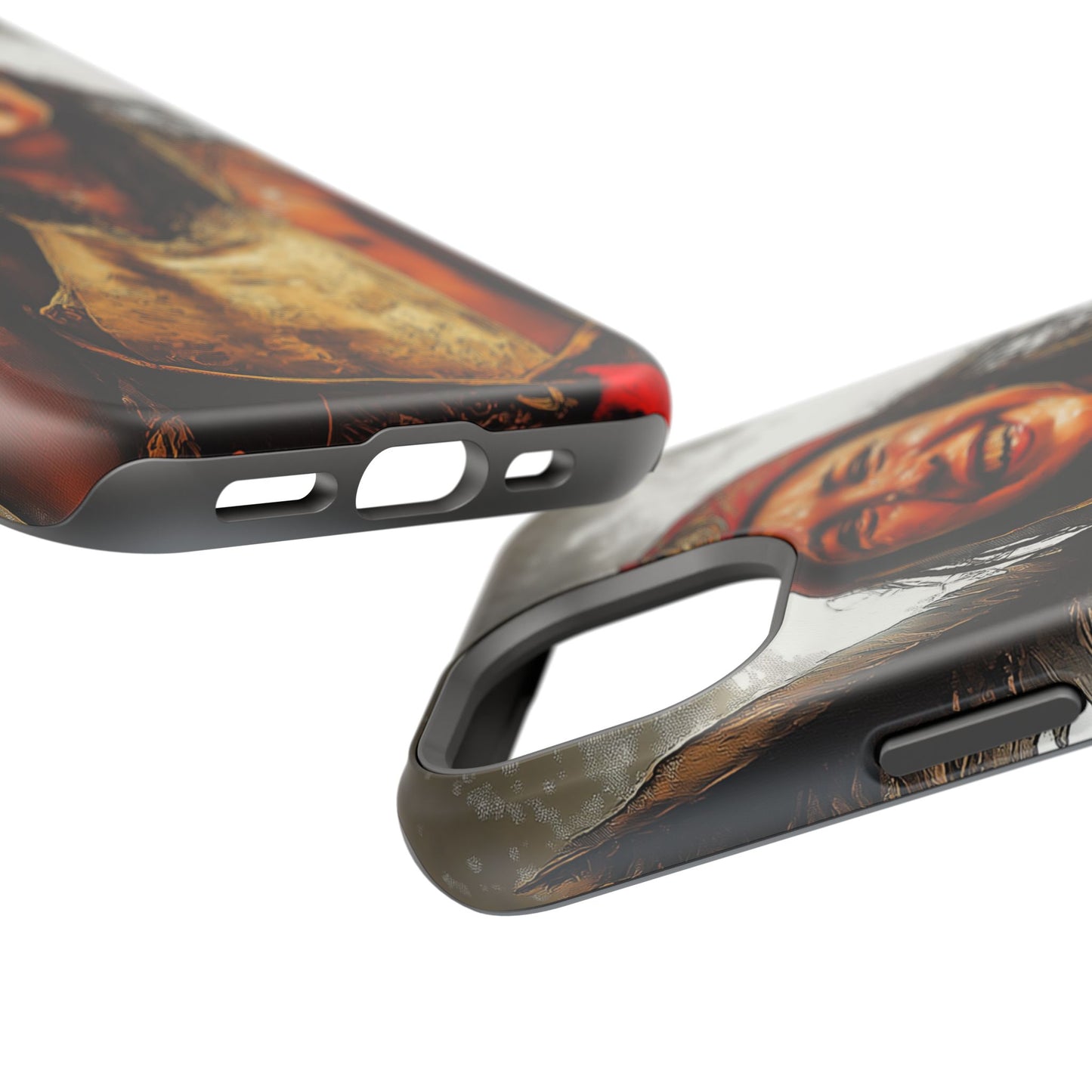 Luxurious Magnetic Wireless Charging Tough iPhone Case - Native Heritage Art by Moxie-Jay