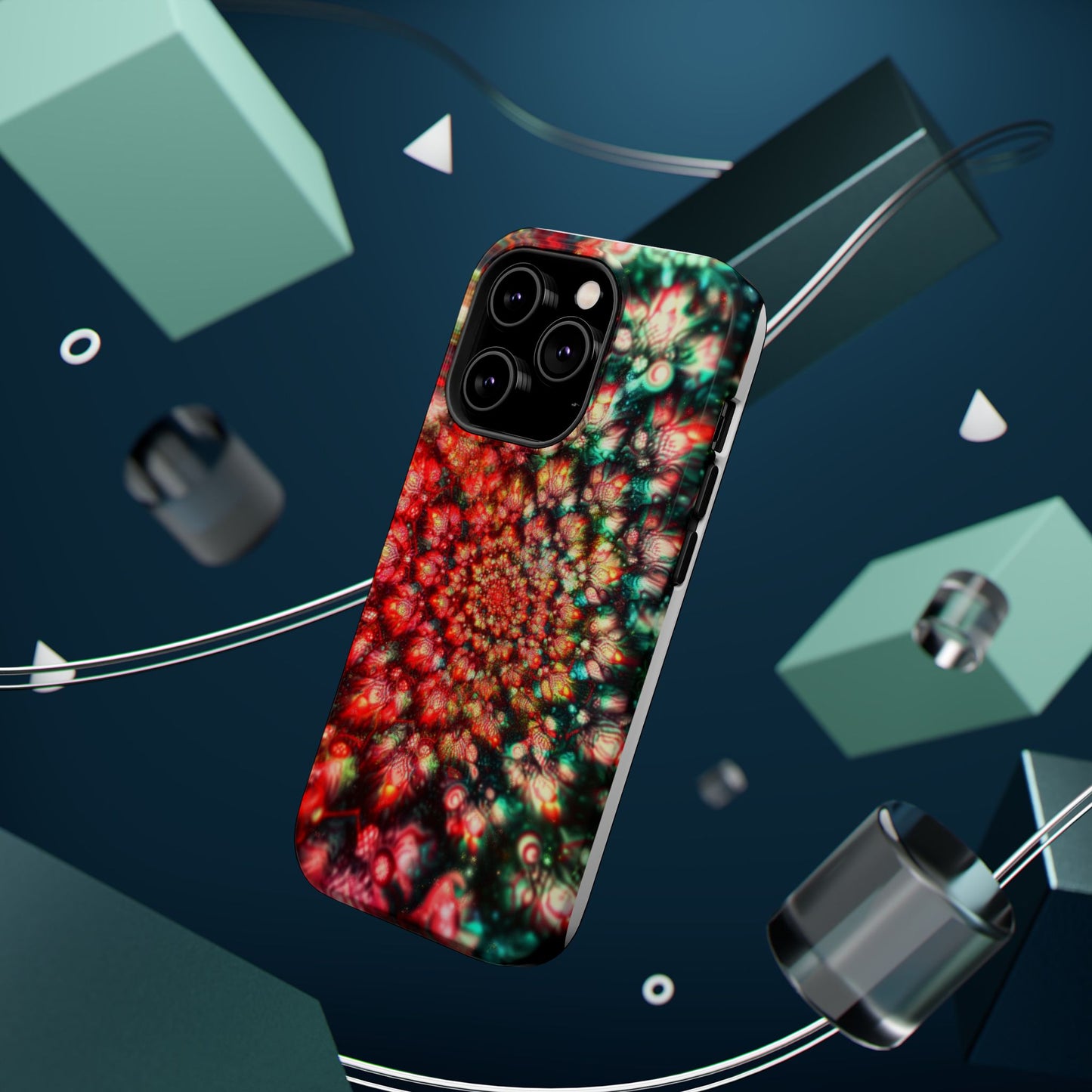 Luxurious Magnetic Wireless Charging Tough iPhone Case - "Psychedelic Dreams" by Moxie-Jay