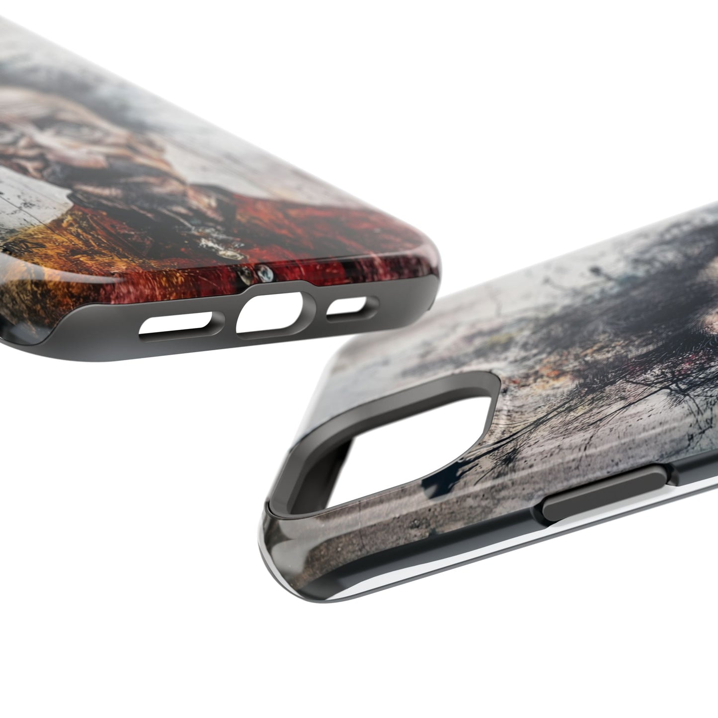 Luxurious Magnetic Wireless Charging Tough iPhone Case - "Demonic Dali" by Moxie-Jay