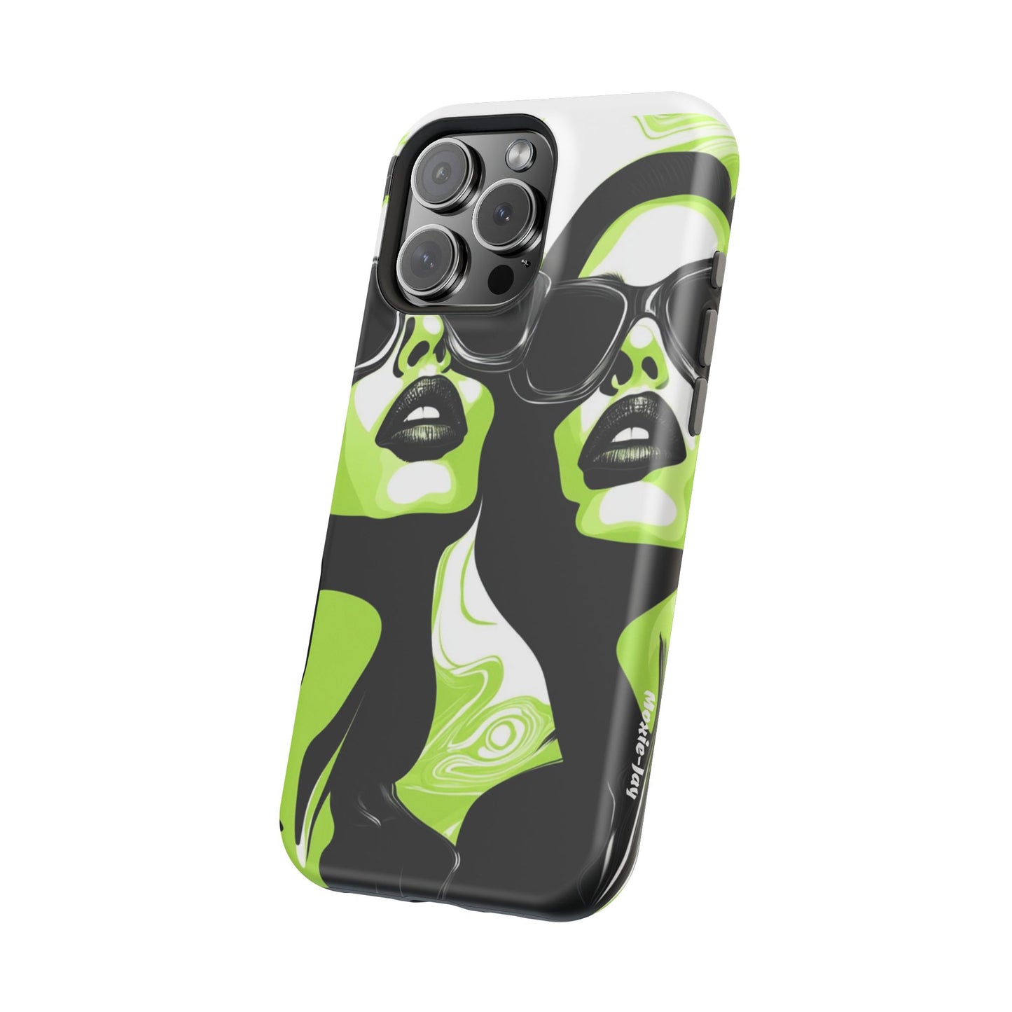 iPhone Case Wireless Charging Sunglasses Women Faces Art