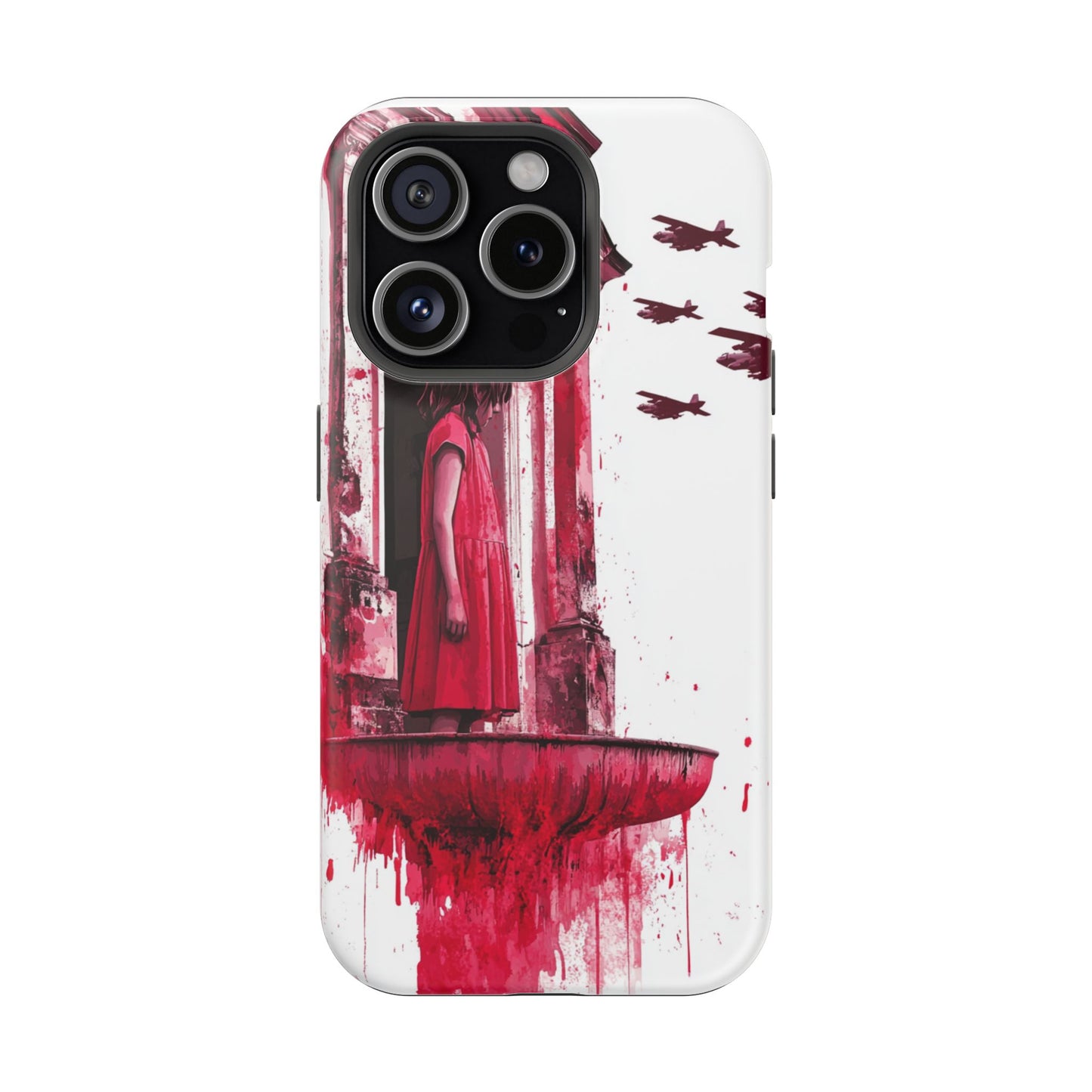 Luxurious MagSafe® Compatible iPhone Case - "Resilience in Ruins" by Moxie-Jay