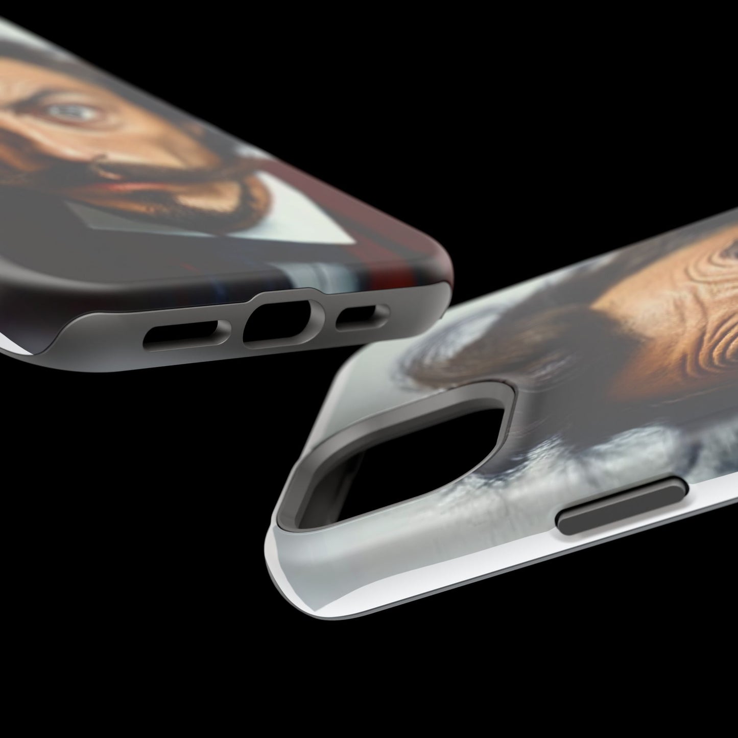 Luxurious Magnetic Wireless Charging Tough iPhone Case - “Close-Up Salvador Dali” by Moxie-Jay