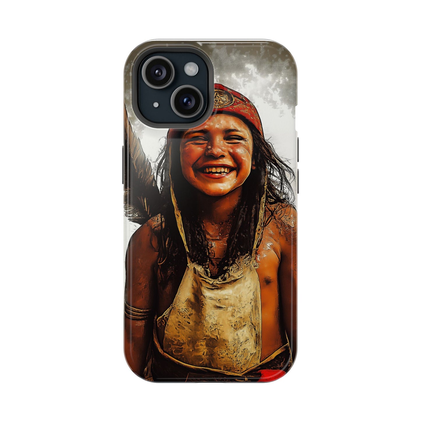 Luxurious Magnetic Wireless Charging Tough iPhone Case - Native Heritage Art by Moxie-Jay