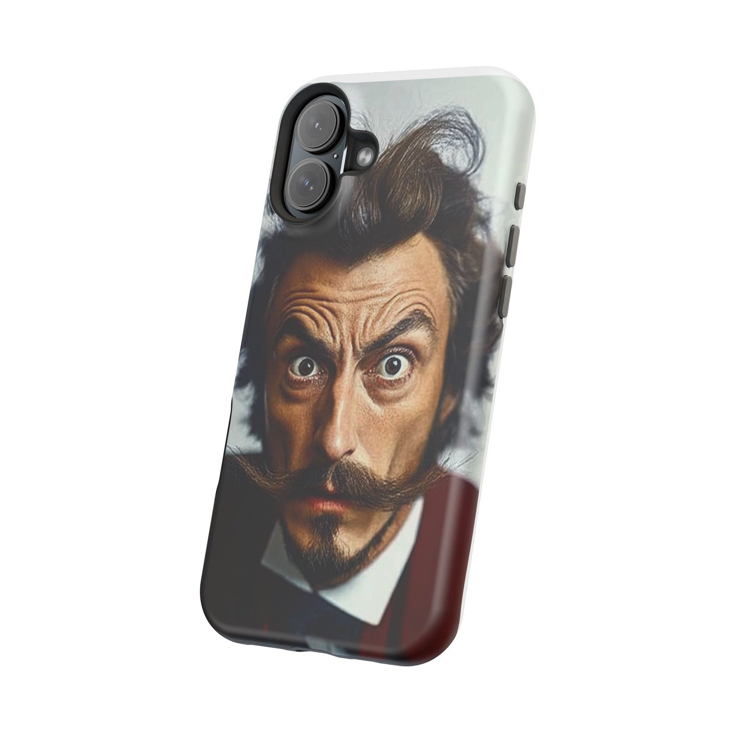 Luxurious Magnetic Wireless Charging Tough iPhone Case - “Close-Up Salvador Dali” by Moxie-Jay