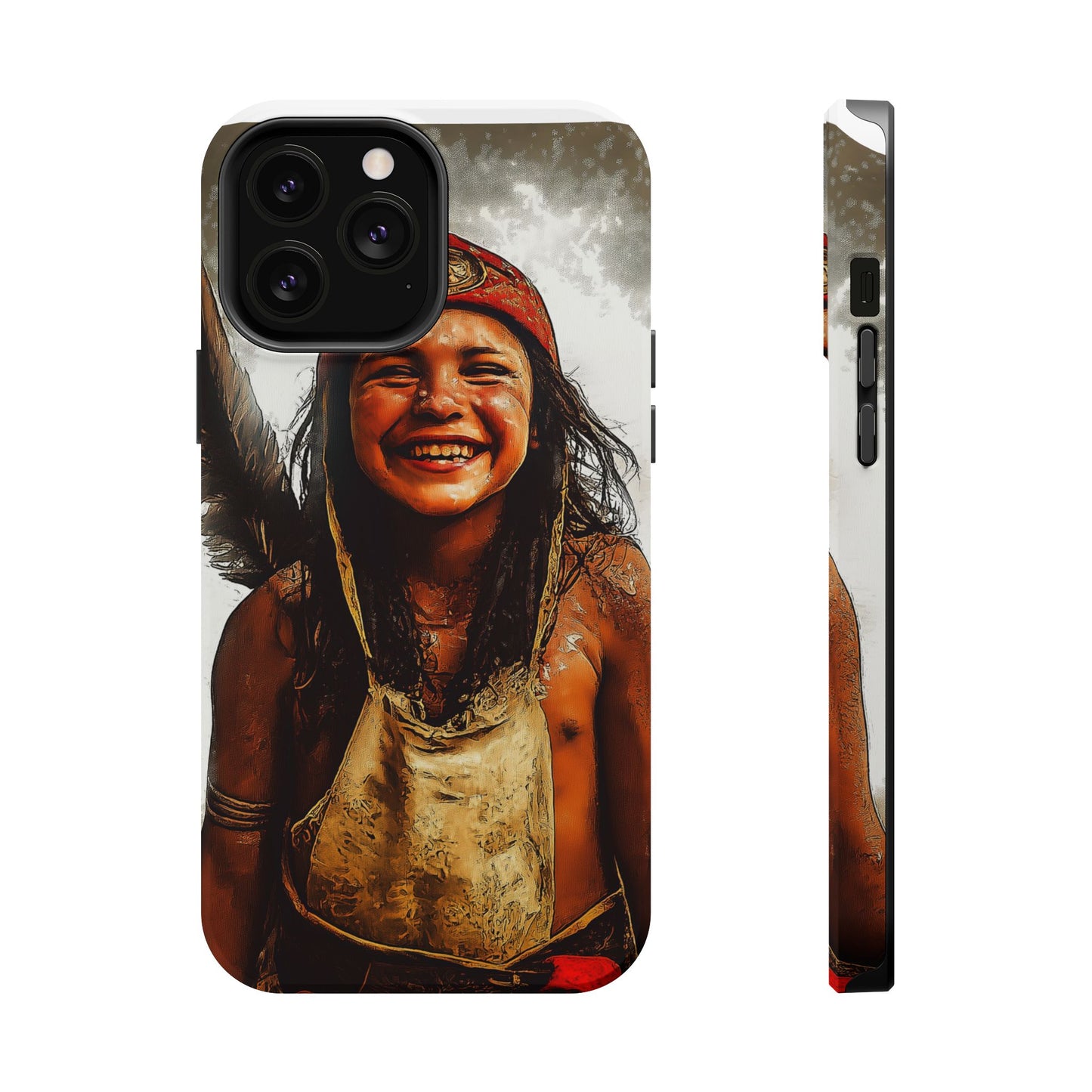 Luxurious Magnetic Wireless Charging Tough iPhone Case - Native Heritage Art by Moxie-Jay