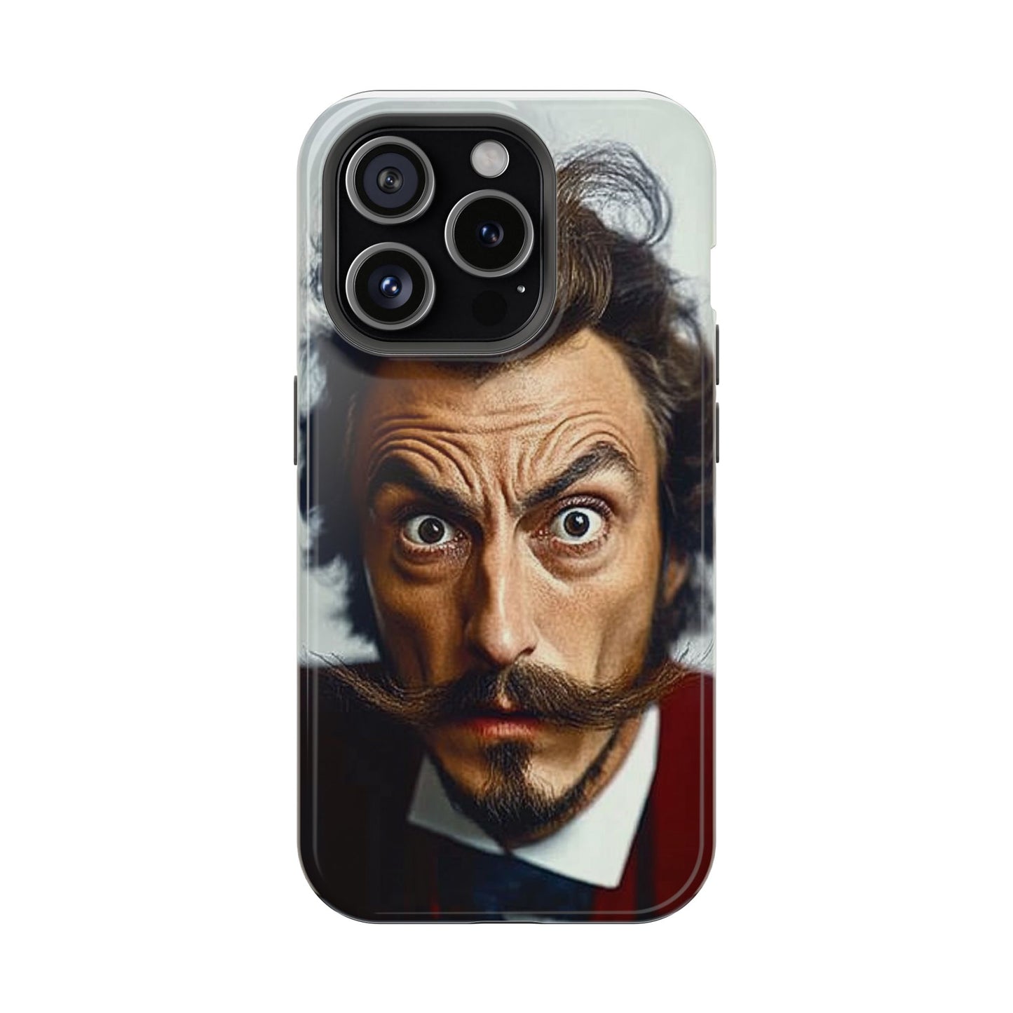 Luxurious Magnetic Wireless Charging Tough iPhone Case - “Close-Up Salvador Dali” by Moxie-Jay