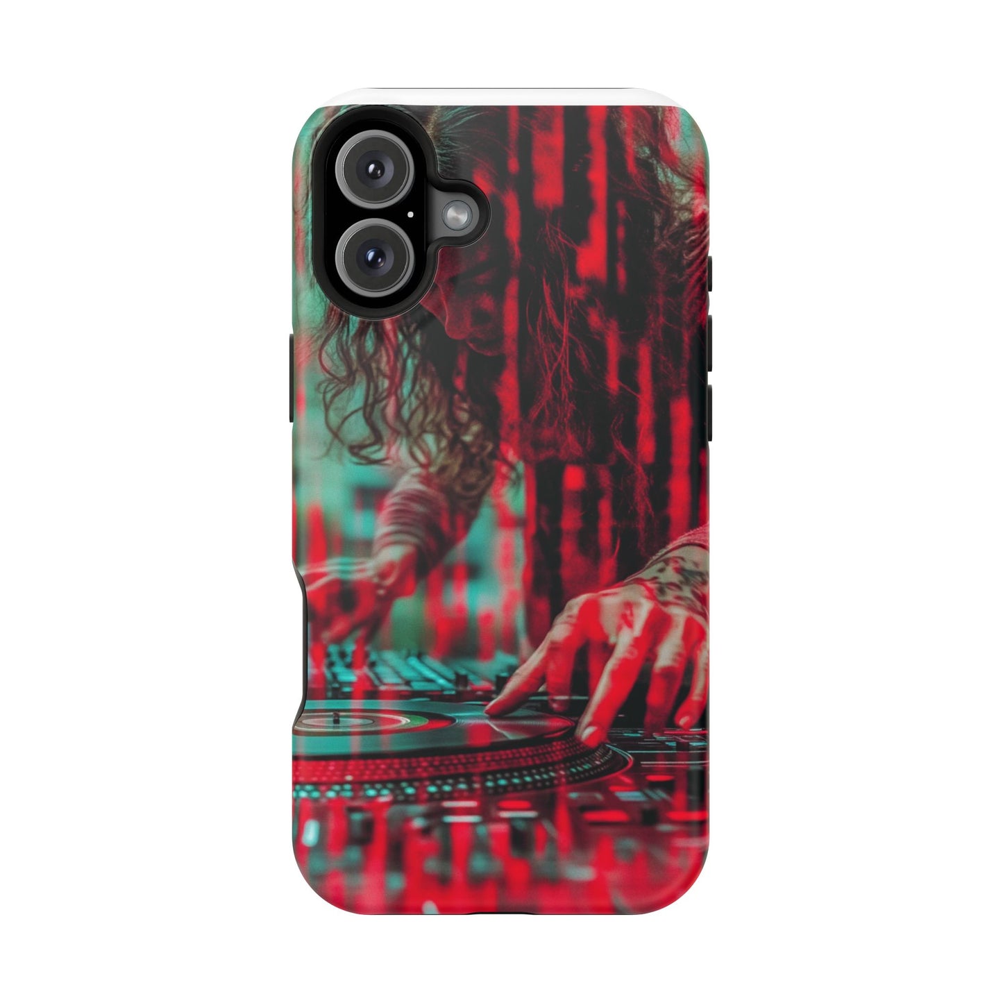 "Vinyl Virtuoso" Luxury Magnetic Wireless Charging iPhone Case by Moxie Jay