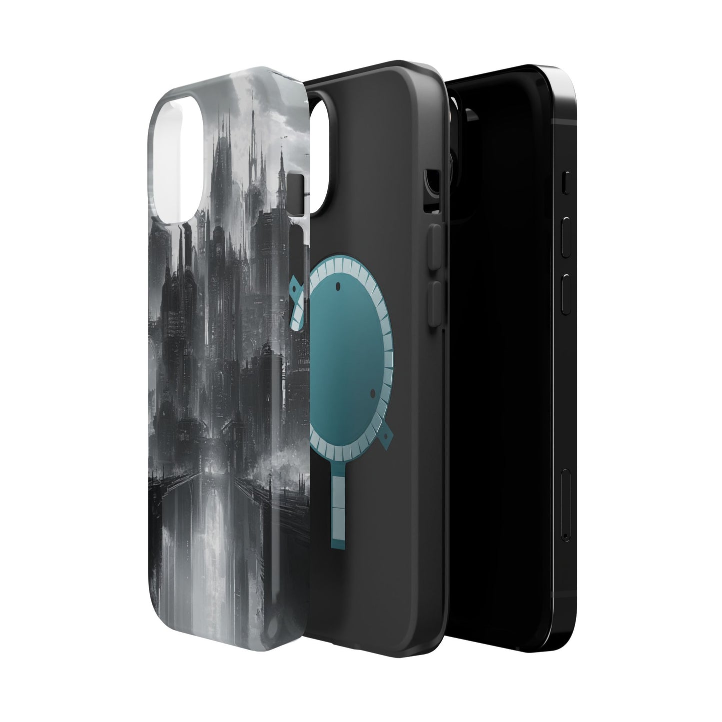 iPhone Magnetic Tough Case - Futuristic Gotham Design by Moxie Jay