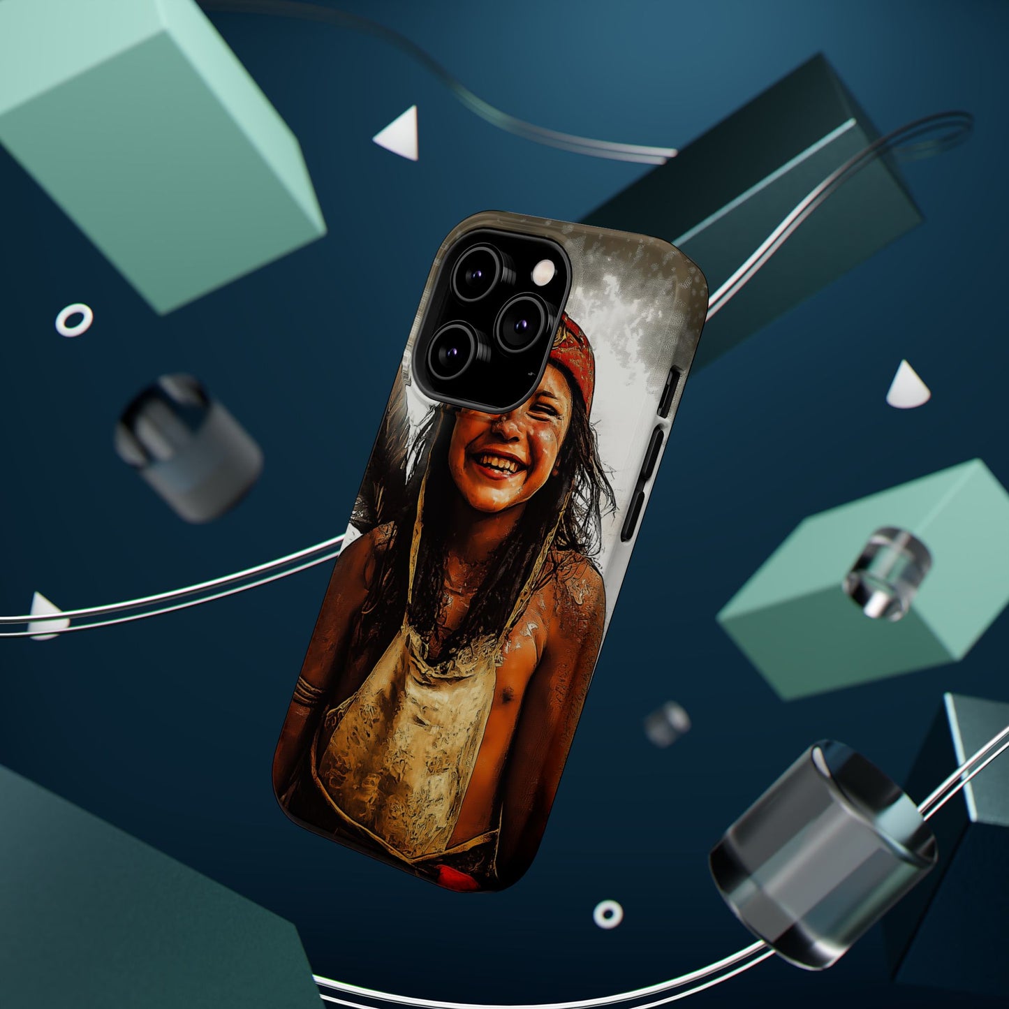 Luxurious Magnetic Wireless Charging Tough iPhone Case - Native Heritage Art by Moxie-Jay