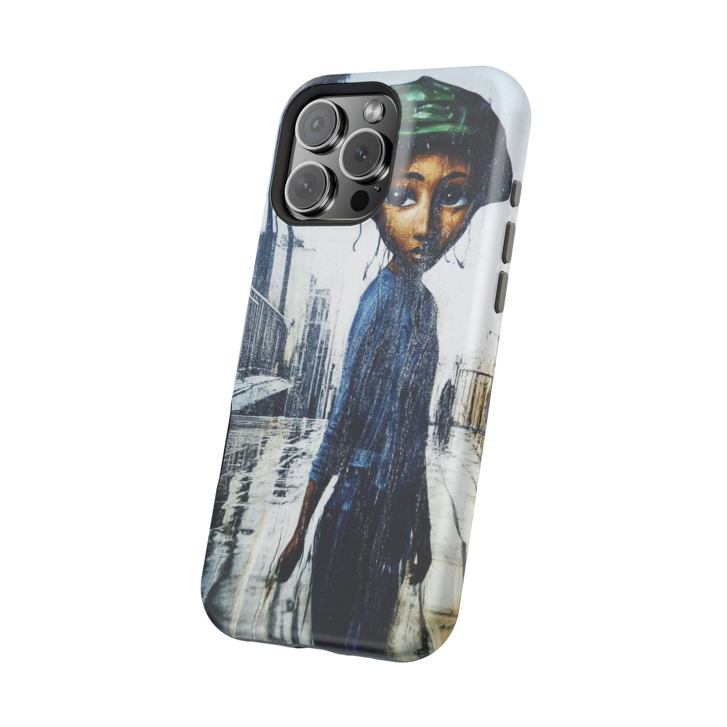 Artistic Magnetic Tough Case | Unique Urban Design for Phone Protection