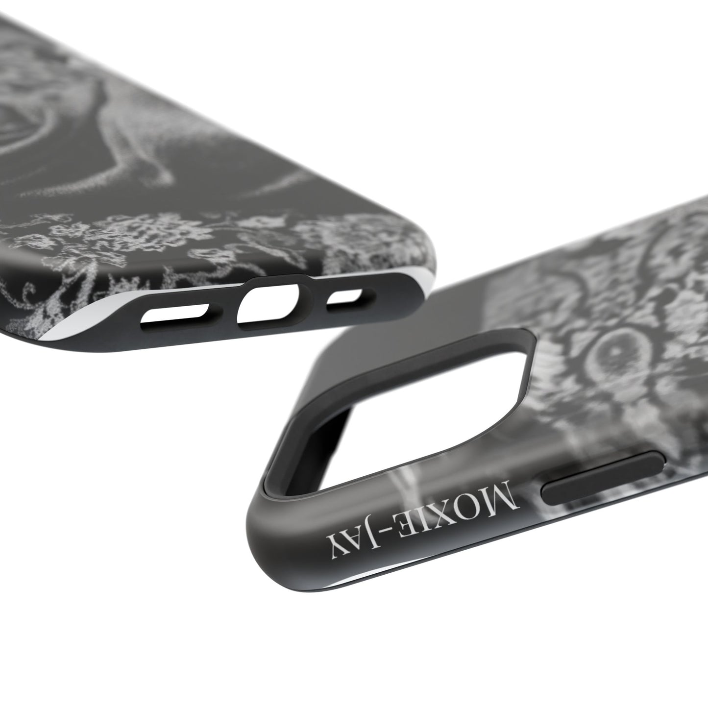 Artistic Magnetic Tough Case - Elegant Black & White Design