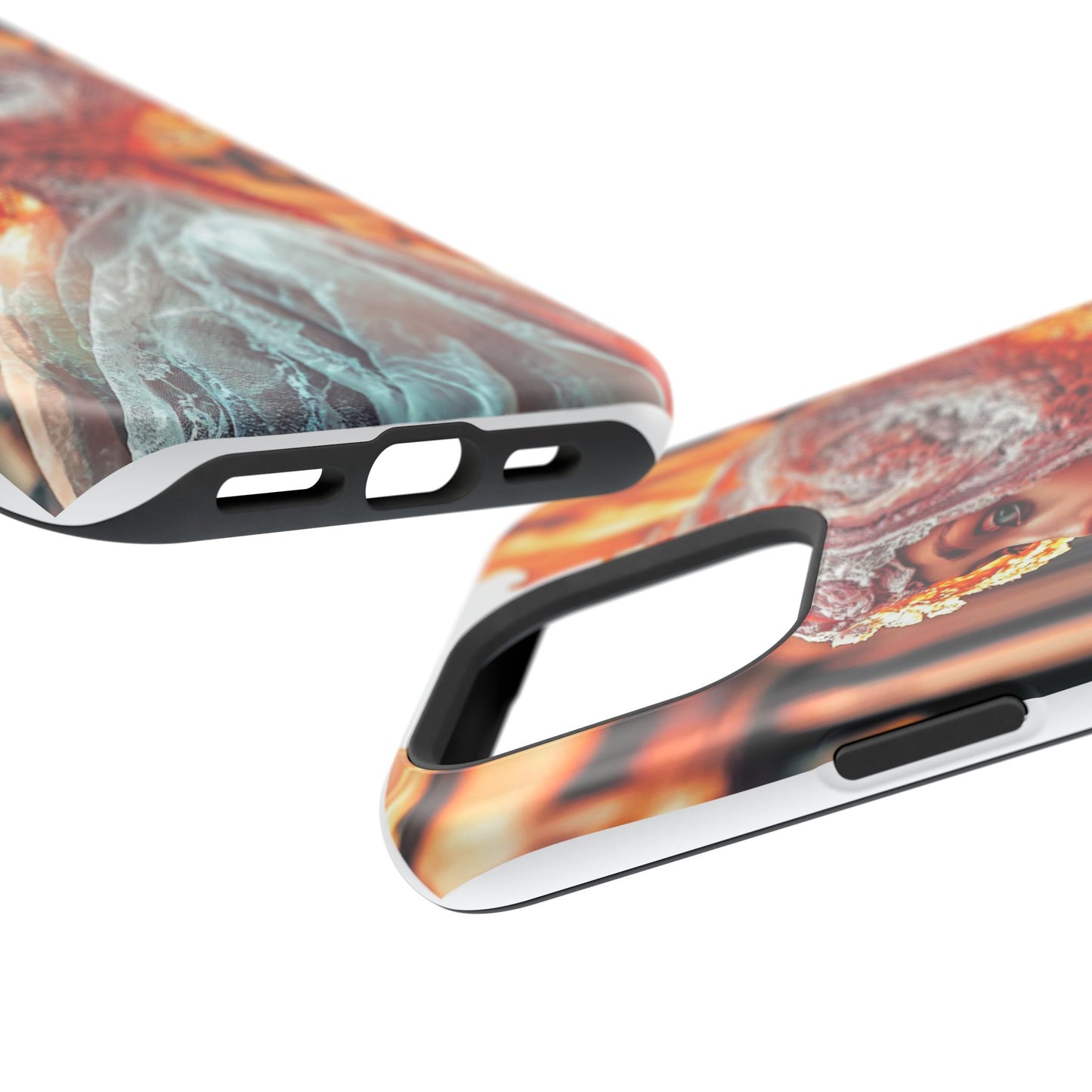 Futuristic Prairie Muse" Luxury Magnetic Wireless Charging iPhone Case by Moxie Jay