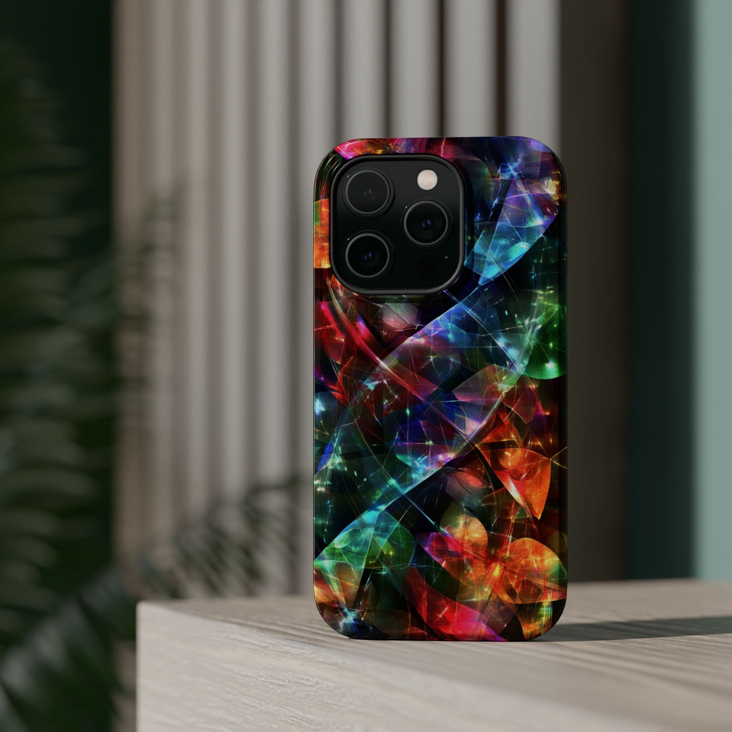 iPhone Case with Neon Colors Art by Moxie-Jay