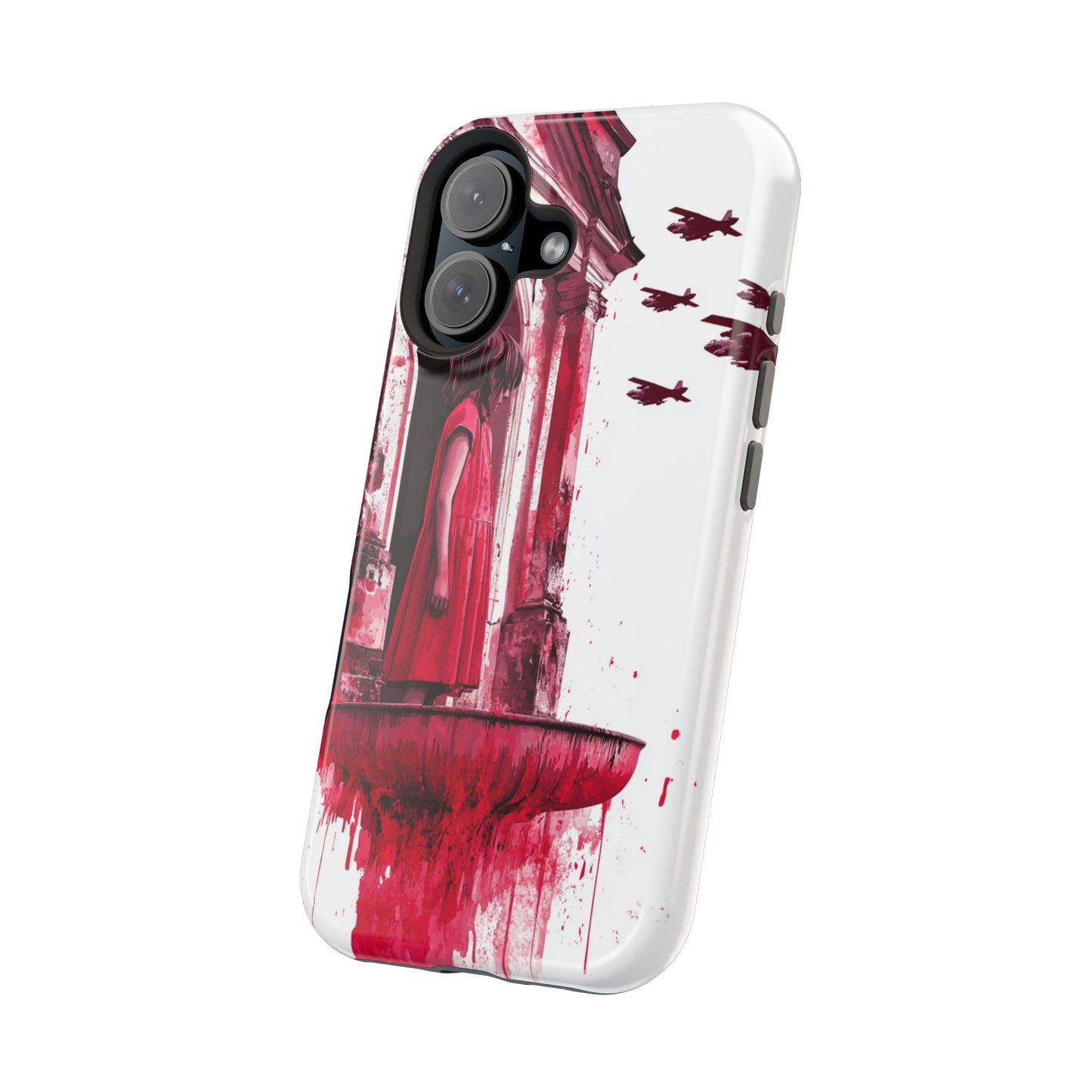 Luxurious MagSafe® Compatible iPhone Case - "Resilience in Ruins" by Moxie-Jay