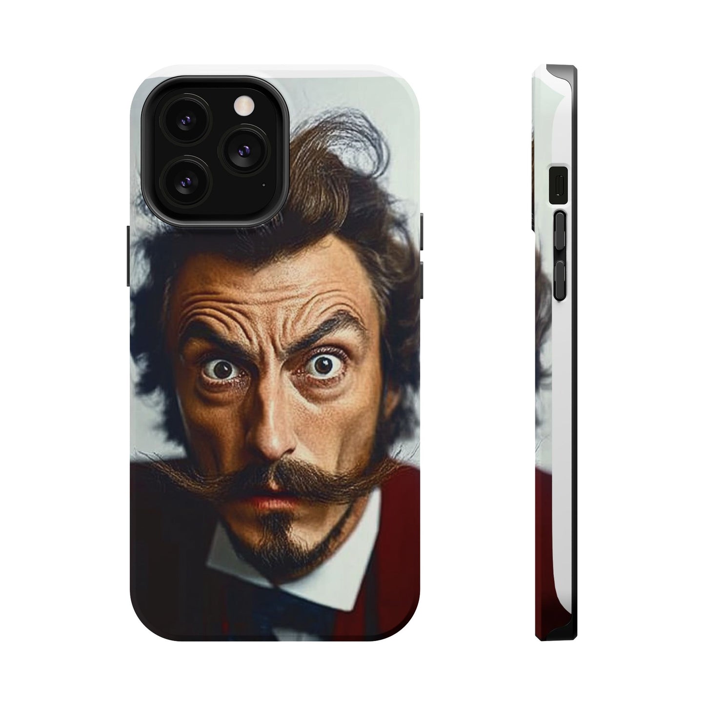 Luxurious Magnetic Wireless Charging Tough iPhone Case - “Close-Up Salvador Dali” by Moxie-Jay