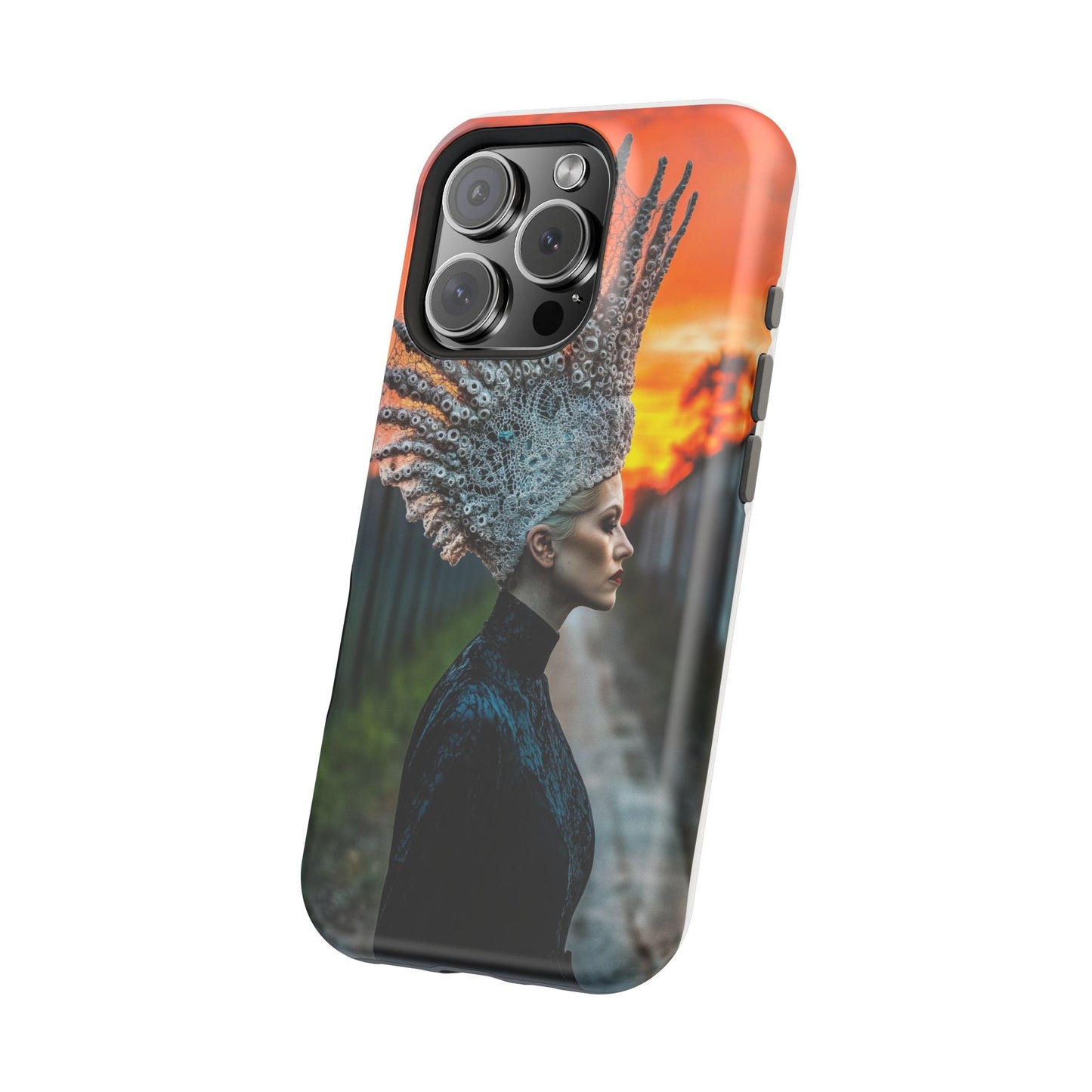 Sunset Goddess" Magnetic Wireless Charging iPhone Case by Moxie Jay