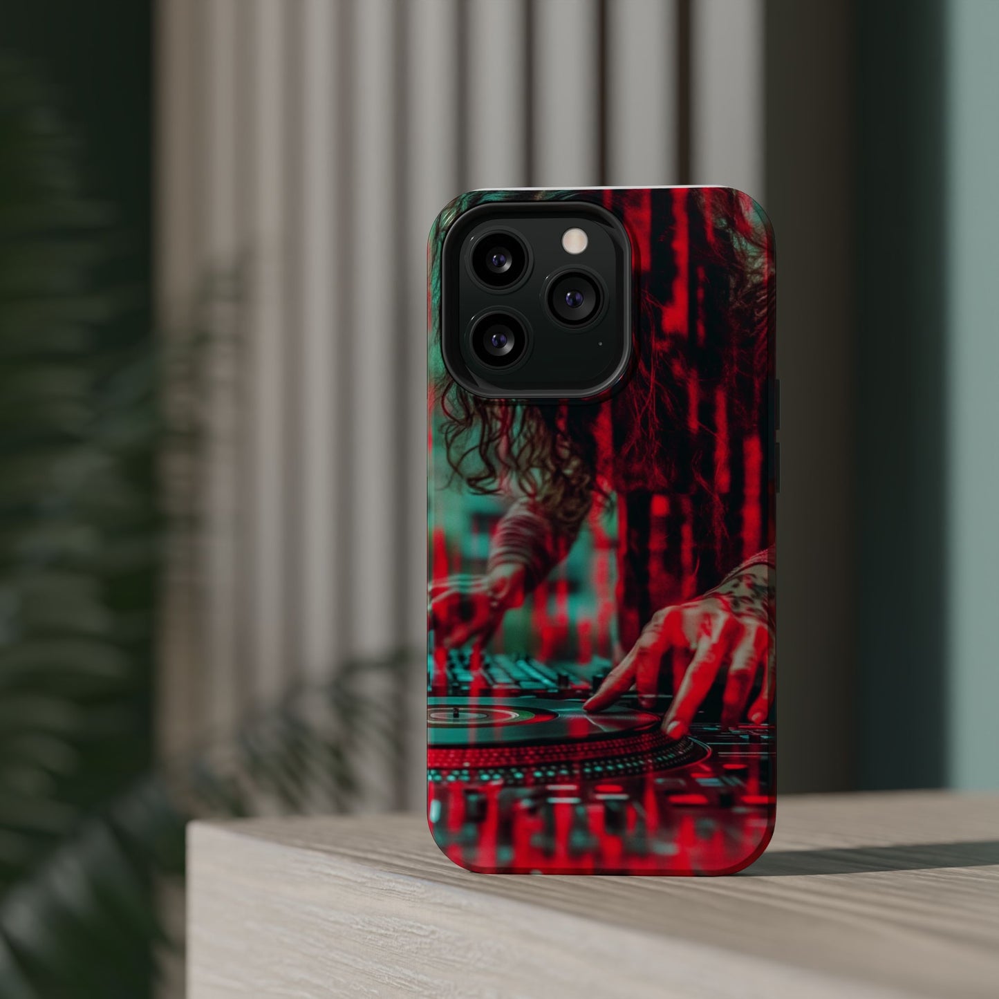 "Vinyl Virtuoso" Luxury Magnetic Wireless Charging iPhone Case by Moxie Jay
