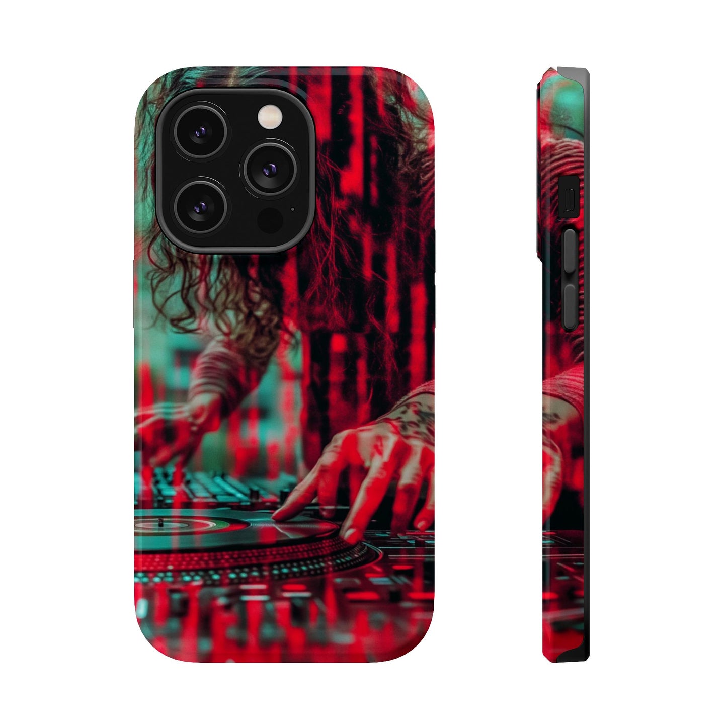 "Vinyl Virtuoso" Luxury Magnetic Wireless Charging iPhone Case by Moxie Jay