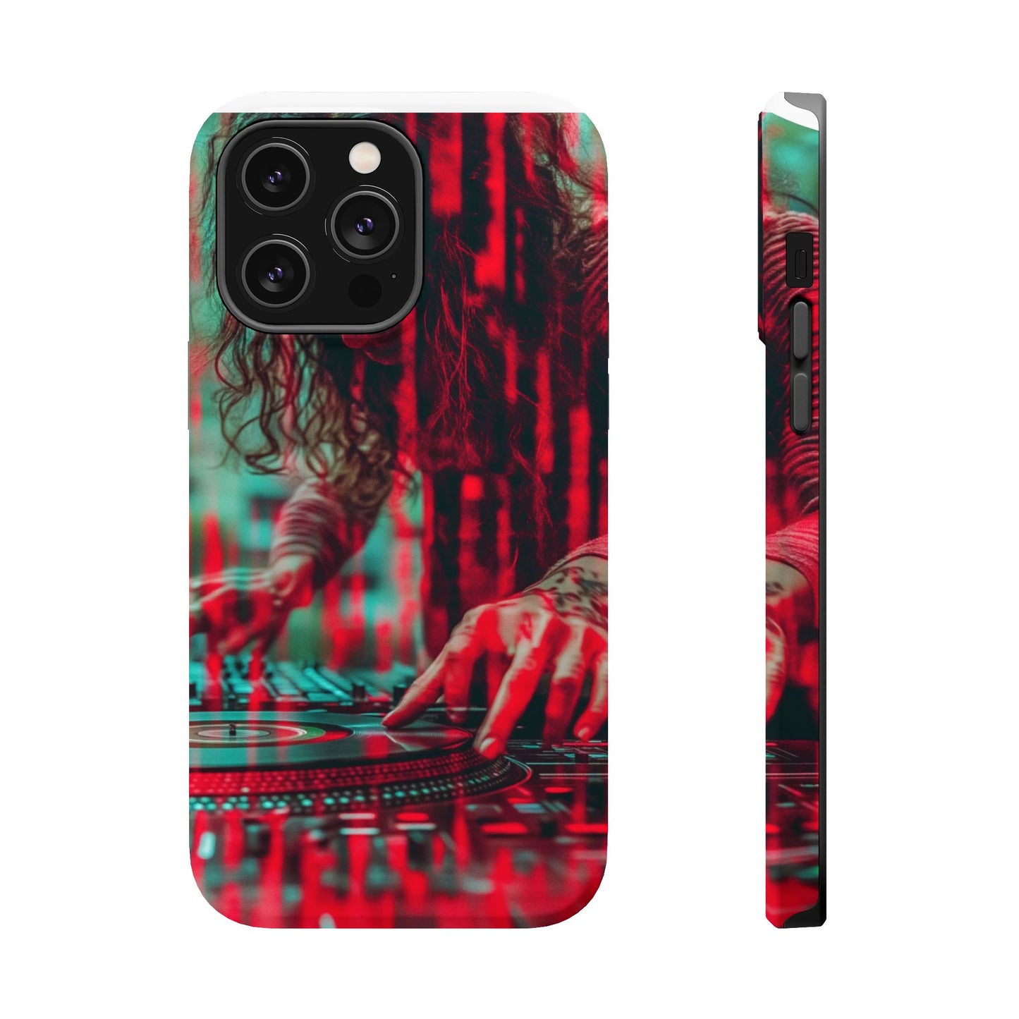 "Vinyl Virtuoso" Luxury Magnetic Wireless Charging iPhone Case by Moxie Jay
