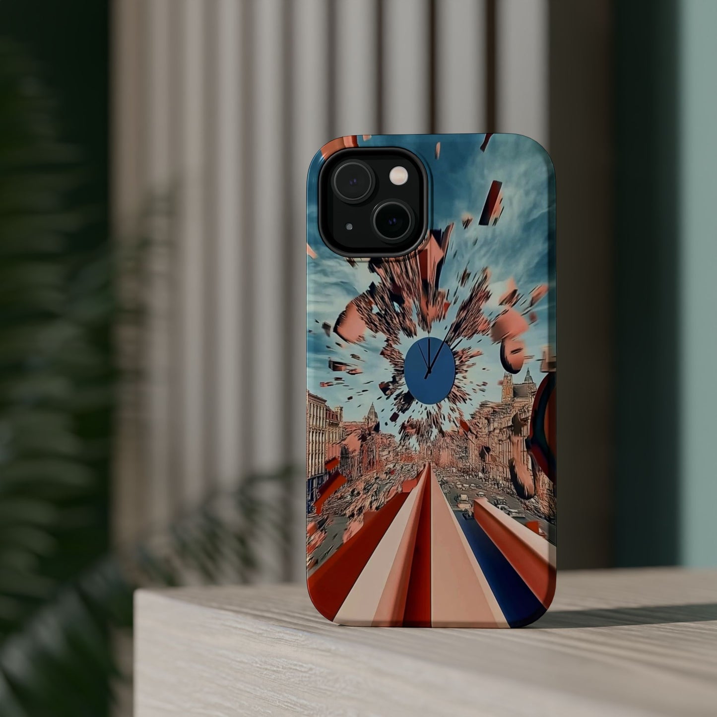 Phone Case with 'World at 10000 MPH' Art by Moxie Jay
