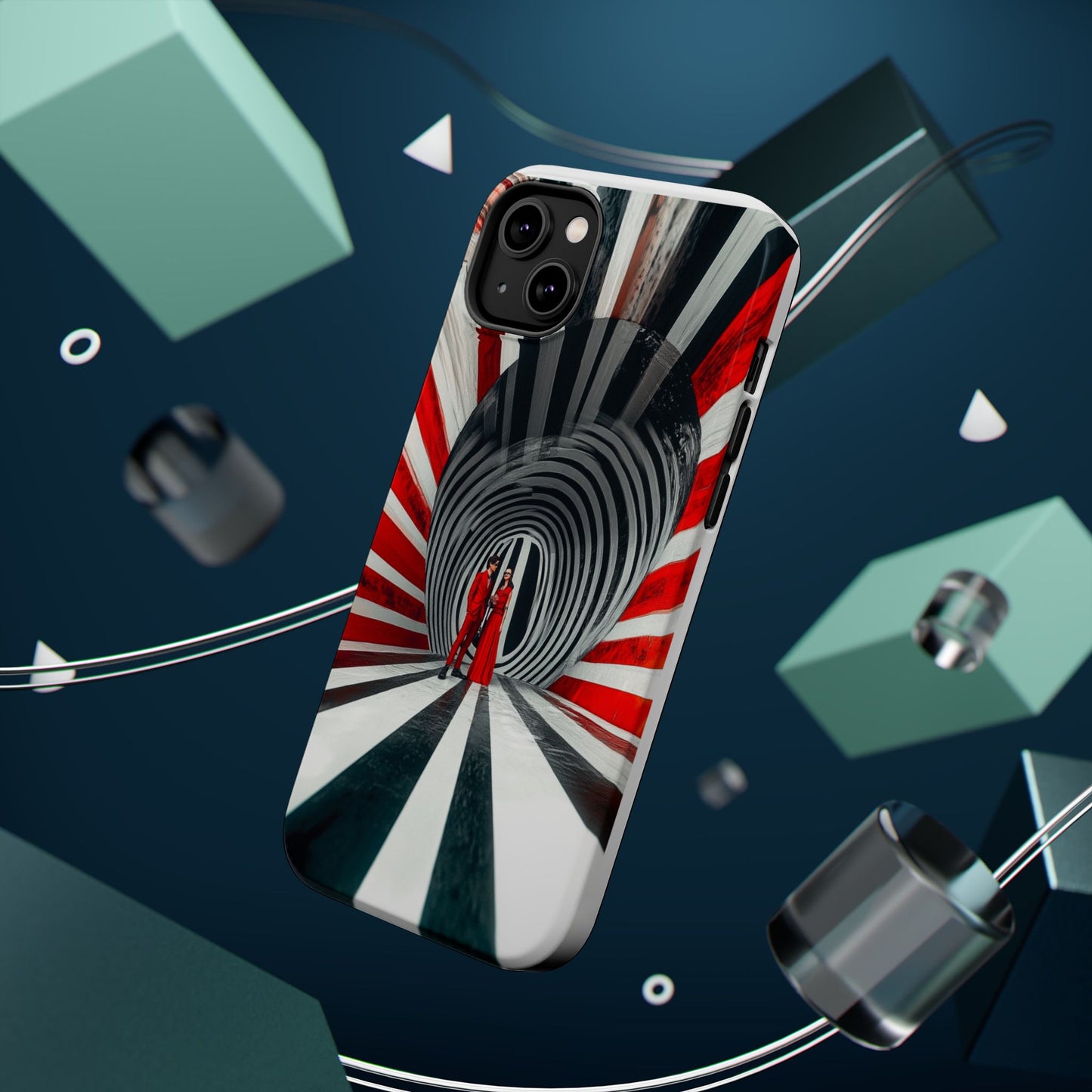 Cosmic Vortex" Luxury Magnetic Wireless Charging iPhone Case by Moxie Jay