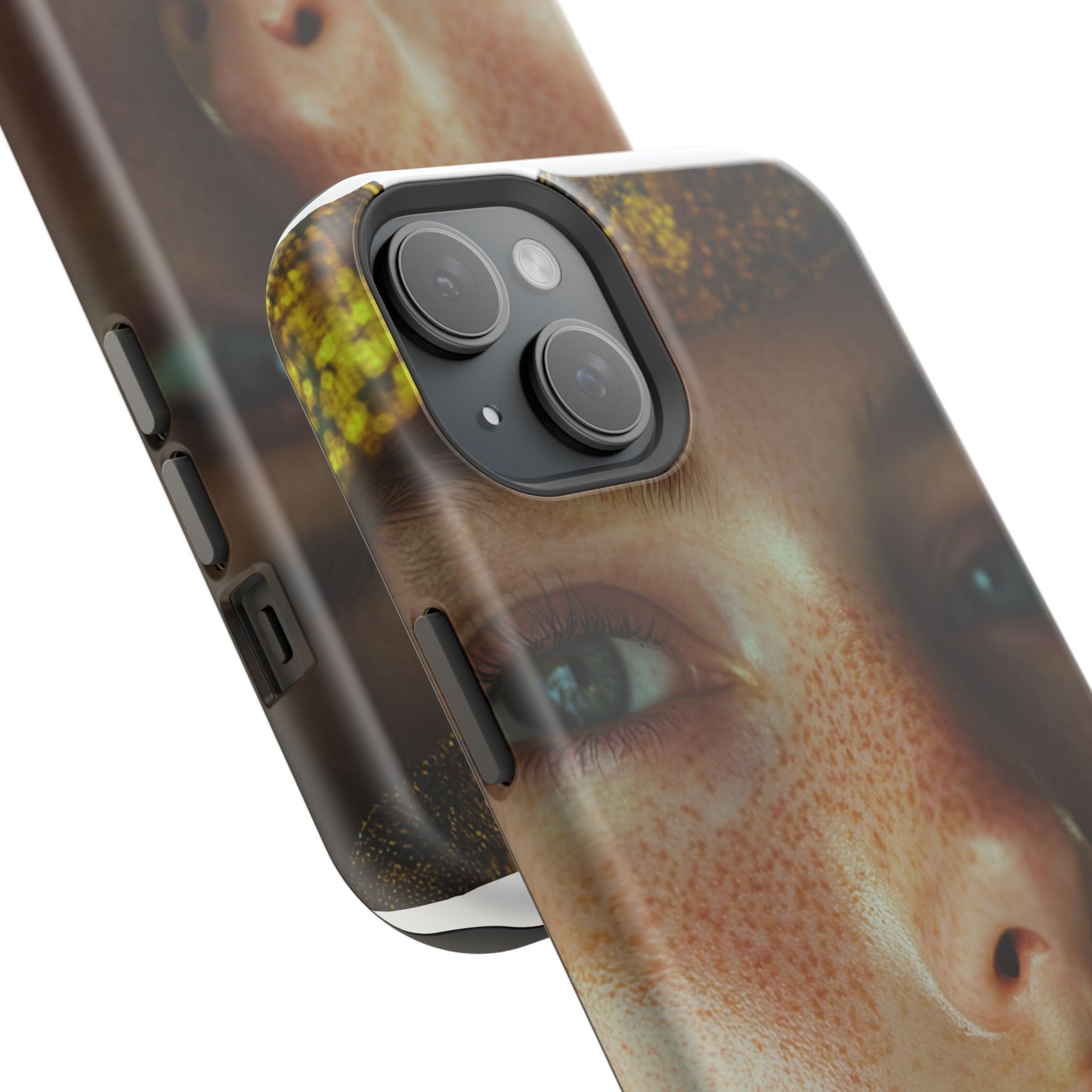 Phone Case - Close Up Girl with Freckles Photography Magnetic Tough Cases