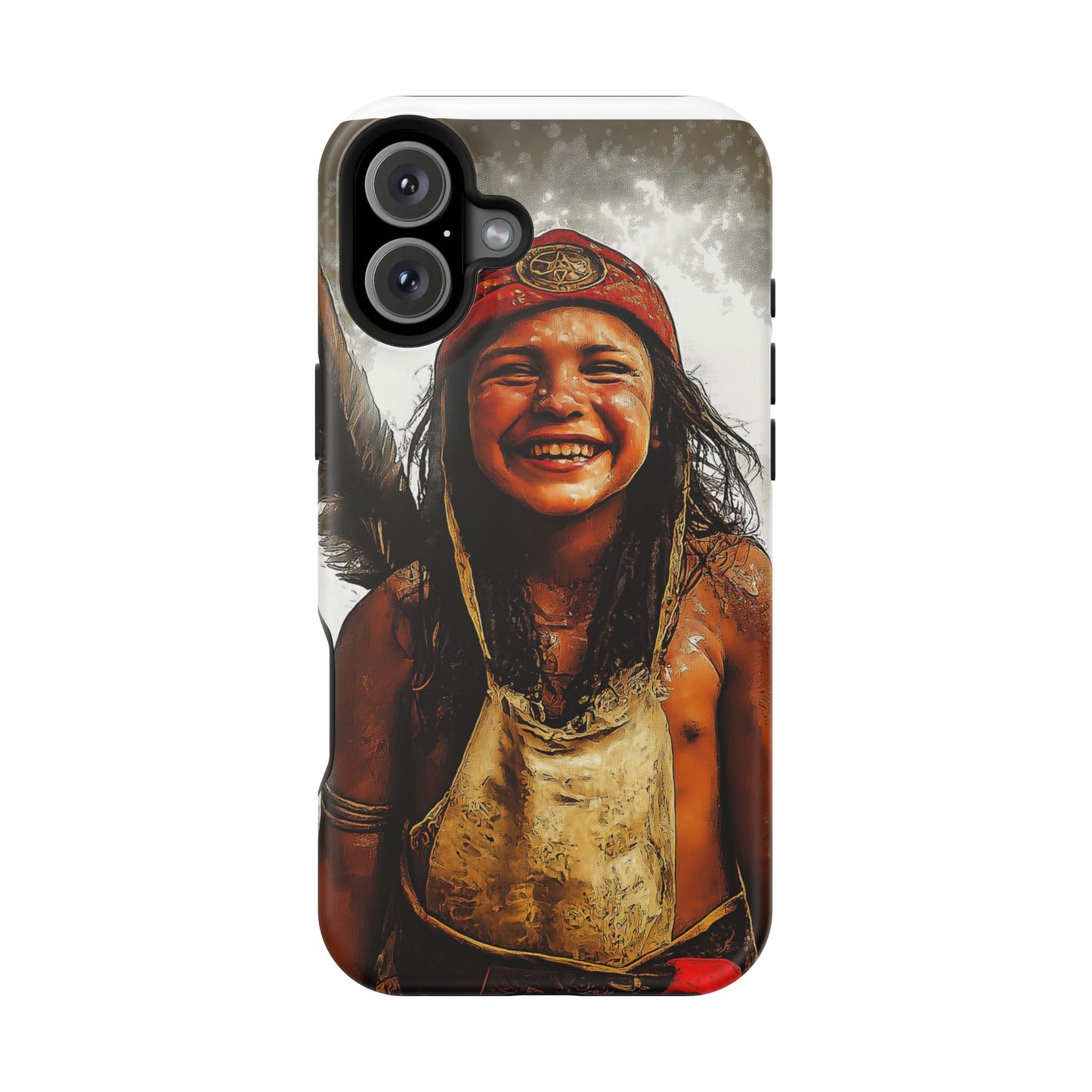 Luxurious Magnetic Wireless Charging Tough iPhone Case - Native Heritage Art by Moxie-Jay