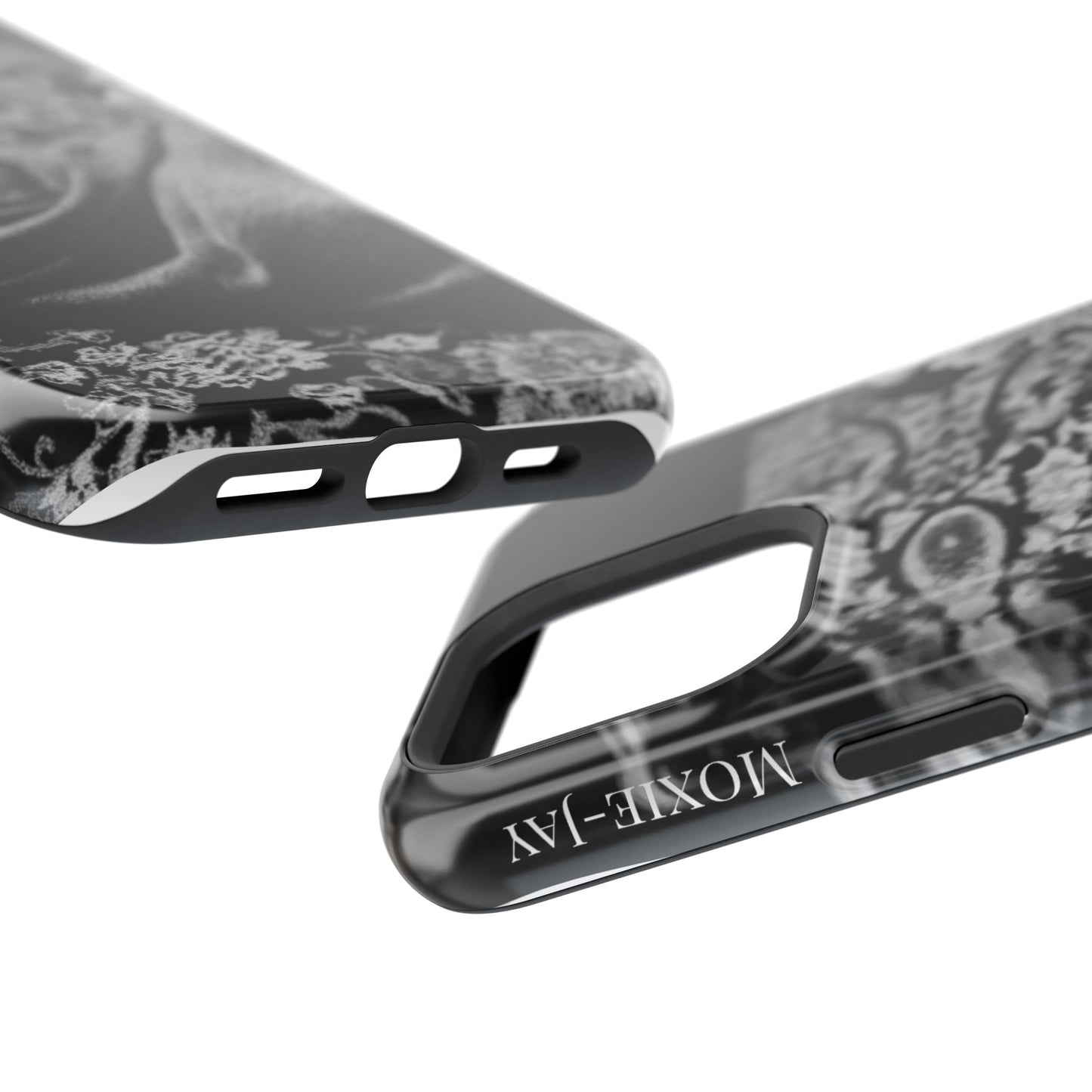 Artistic Magnetic Tough Case - Elegant Black & White Design
