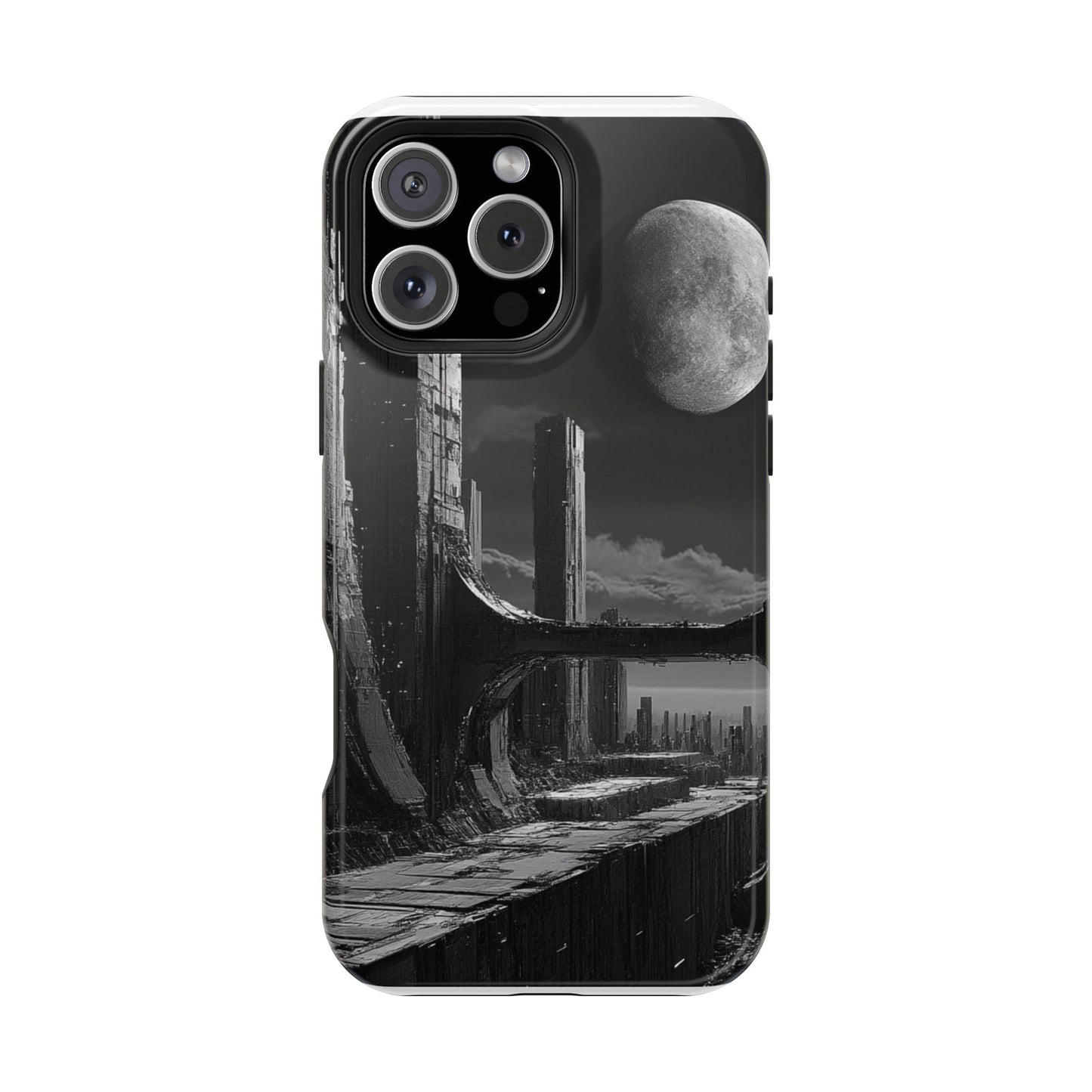 Futuristic Moonscape MagSafe® iPhone Case - Moxie-Jay Art Edition