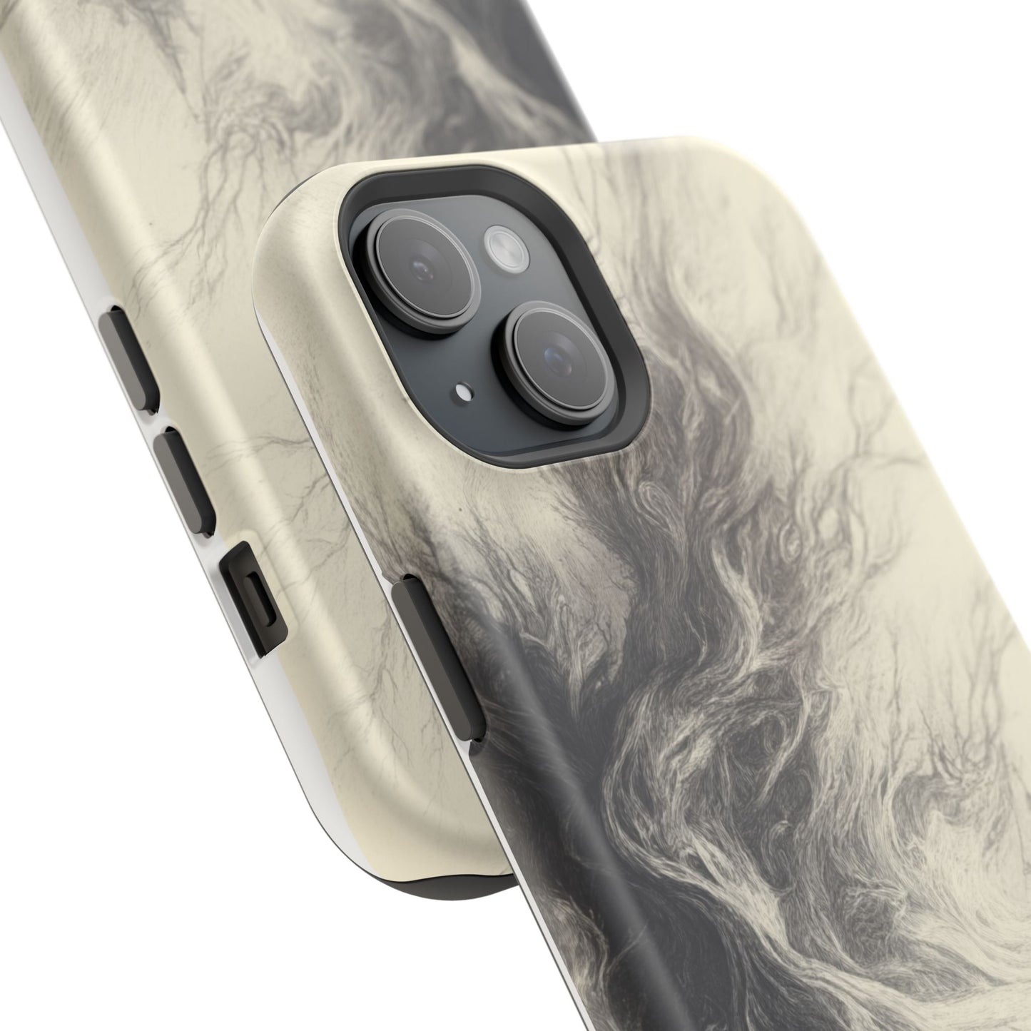 Magnetic Phone Case - Men in Boat Drawing by Moxie-Jay