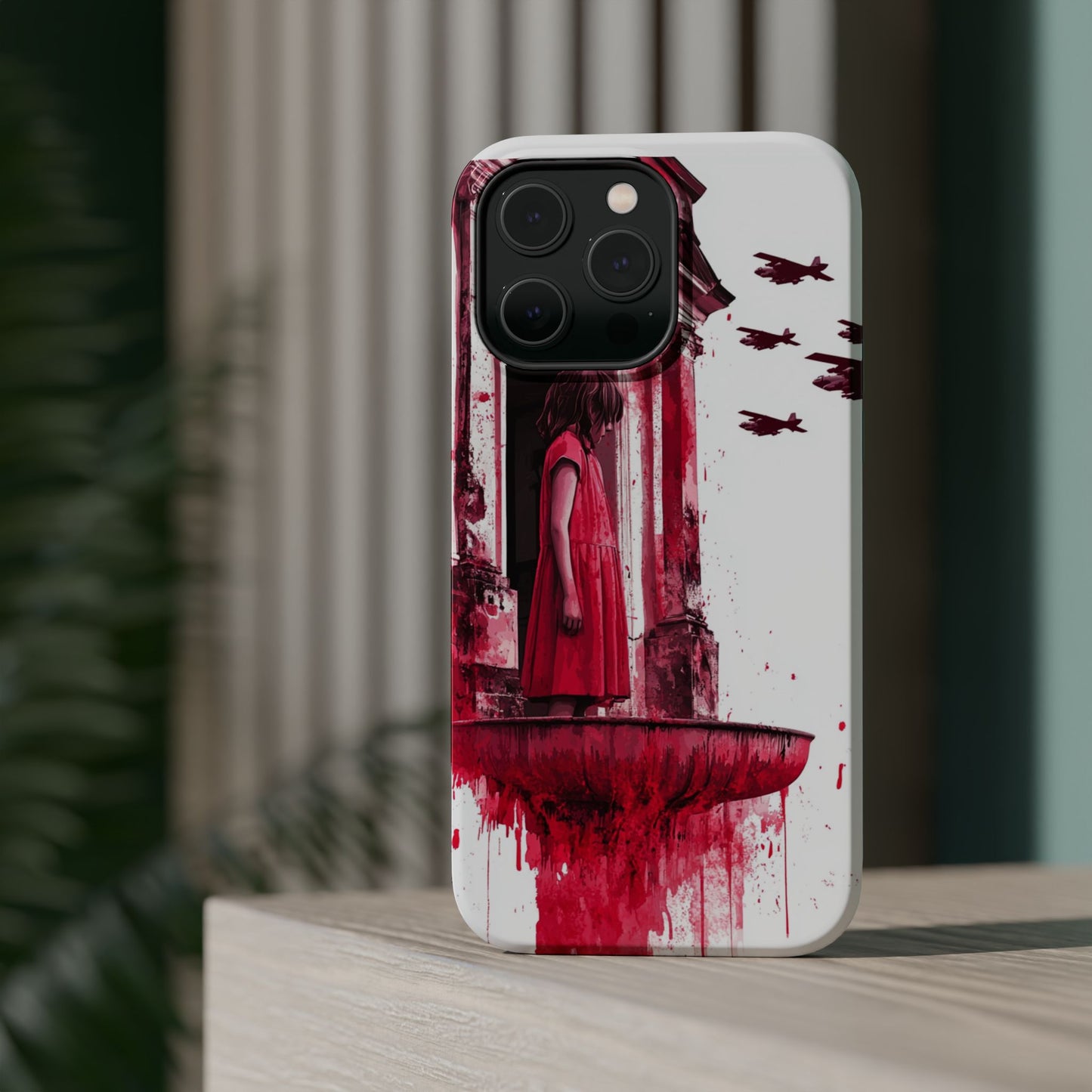 Luxurious MagSafe® Compatible iPhone Case - "Resilience in Ruins" by Moxie-Jay