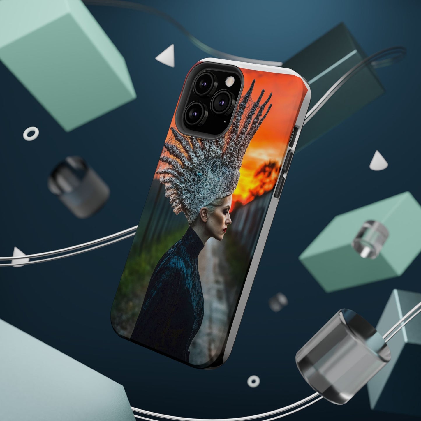Sunset Goddess" Magnetic Wireless Charging iPhone Case by Moxie Jay