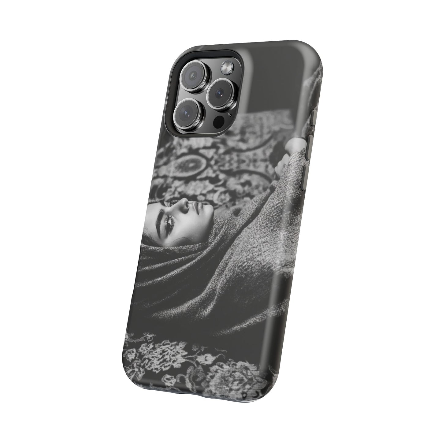 Artistic Magnetic Tough Case - Elegant Black & White Design