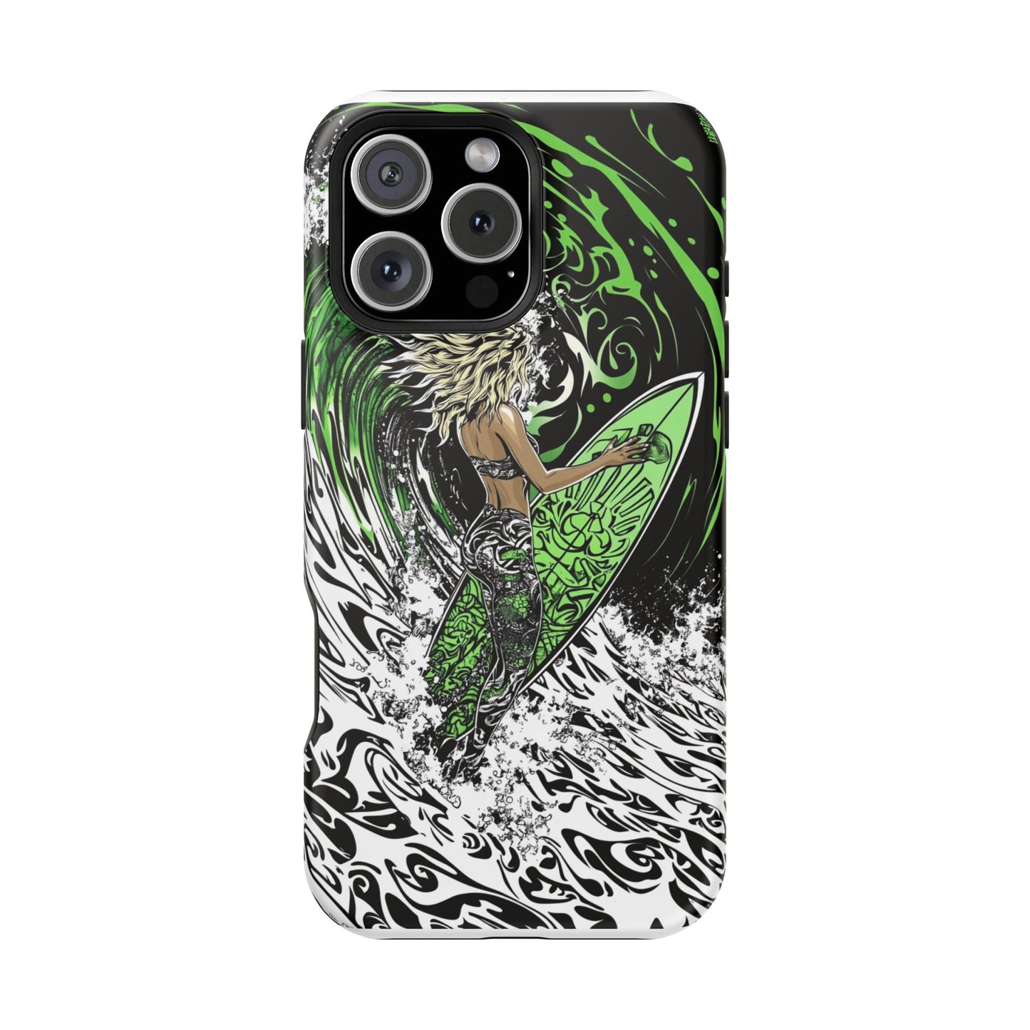 Luxurious Magnetic Wireless Charging Tough iPhone Case - "Surf's Up" by Moxie-Jay