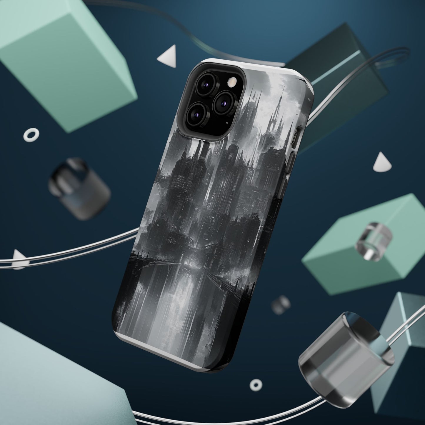 iPhone Magnetic Tough Case - Futuristic Gotham Design by Moxie Jay