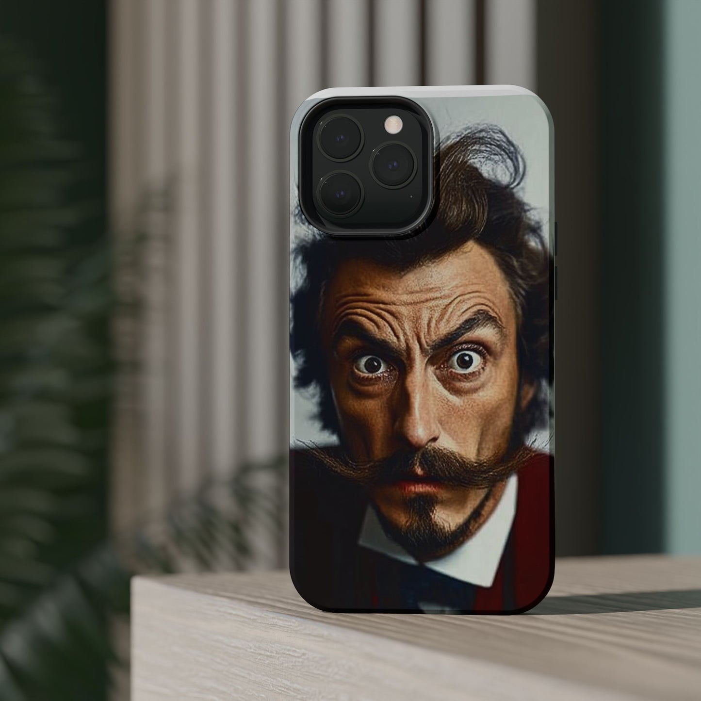 Luxurious Magnetic Wireless Charging Tough iPhone Case - “Close-Up Salvador Dali” by Moxie-Jay