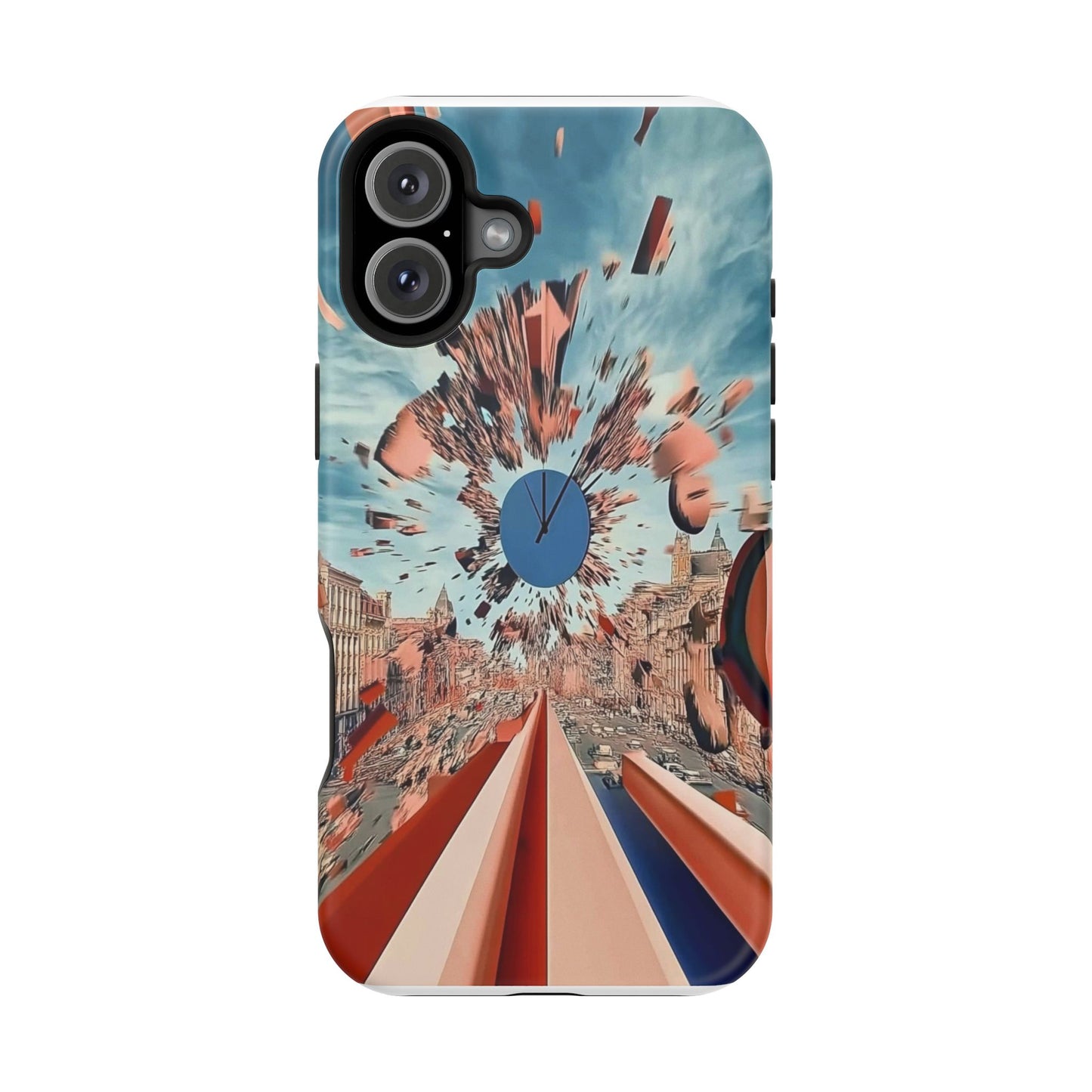 Phone Case with 'World at 10000 MPH' Art by Moxie Jay