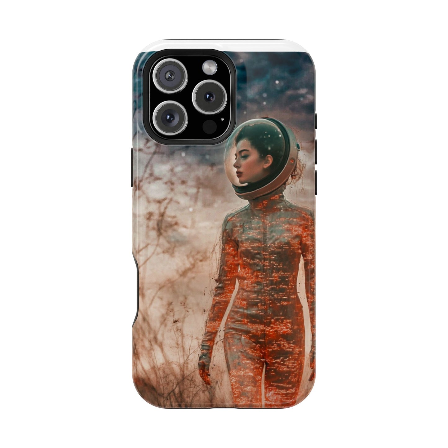 Luxurious MagSafe® Compatible iPhone Case - "Cosmic Explorer" by Moxie-Jay