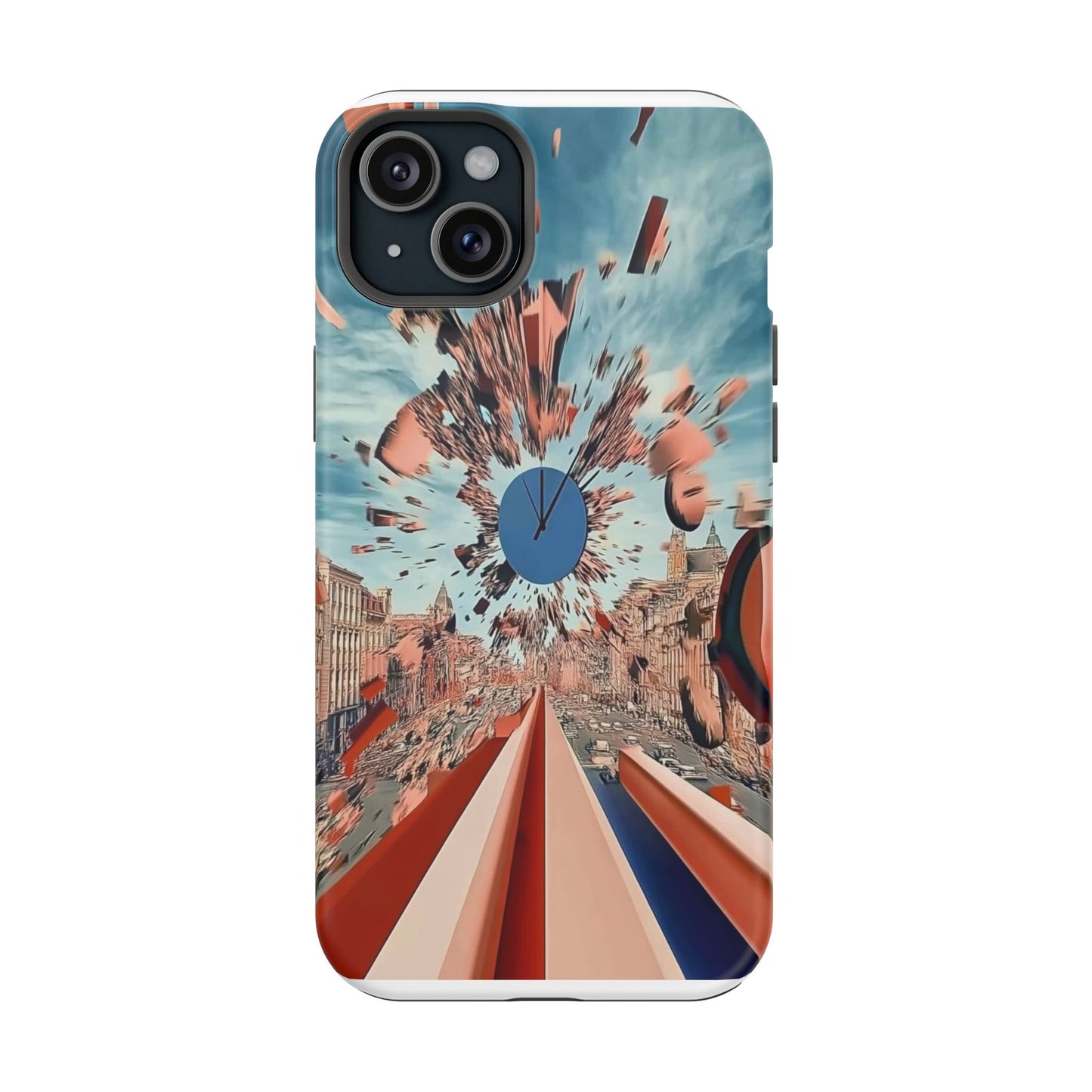 Phone Case with 'World at 10000 MPH' Art by Moxie Jay