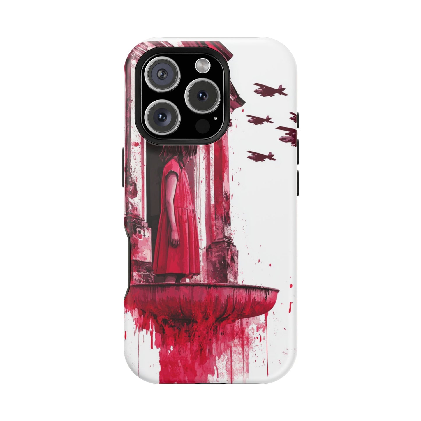 Luxurious MagSafe® Compatible iPhone Case - "Resilience in Ruins" by Moxie-Jay