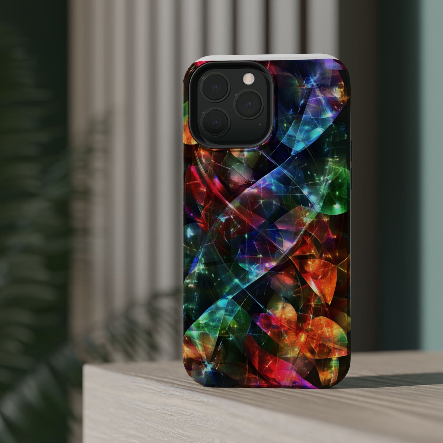 iPhone Case with Neon Colors Art by Moxie-Jay