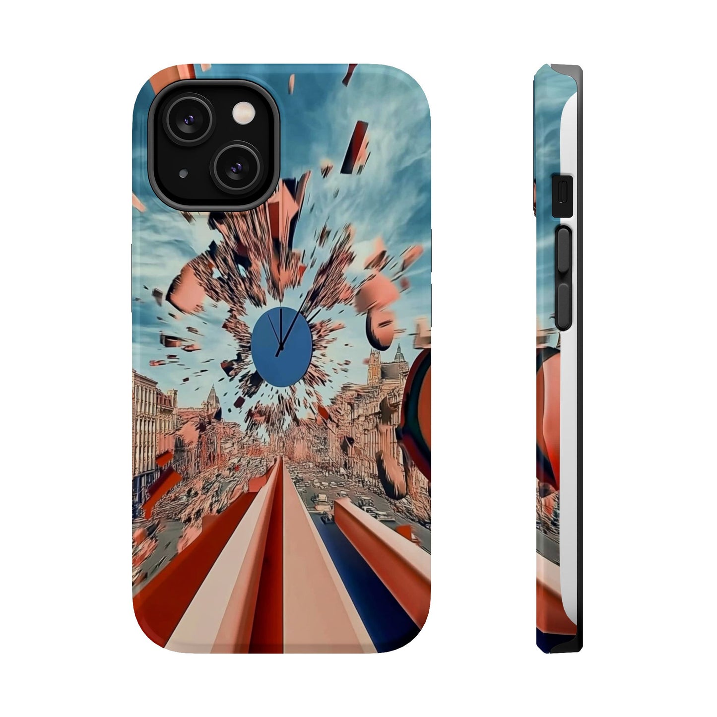 Phone Case with 'World at 10000 MPH' Art by Moxie Jay