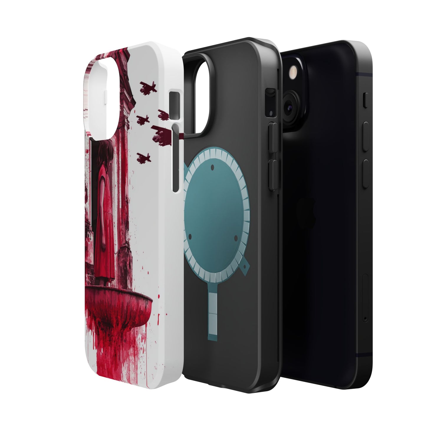 Luxurious MagSafe® Compatible iPhone Case - "Resilience in Ruins" by Moxie-Jay