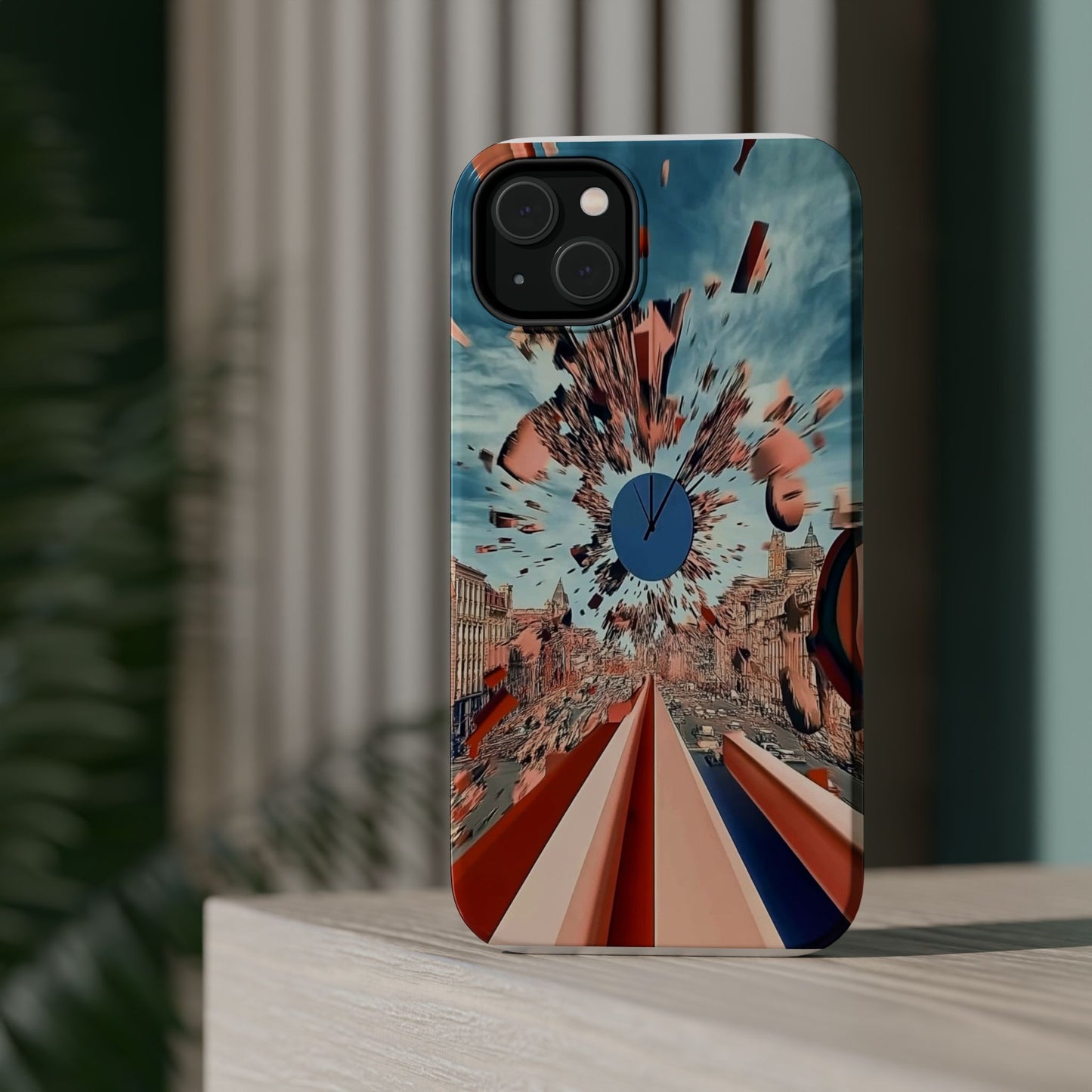 Phone Case with 'World at 10000 MPH' Art by Moxie Jay