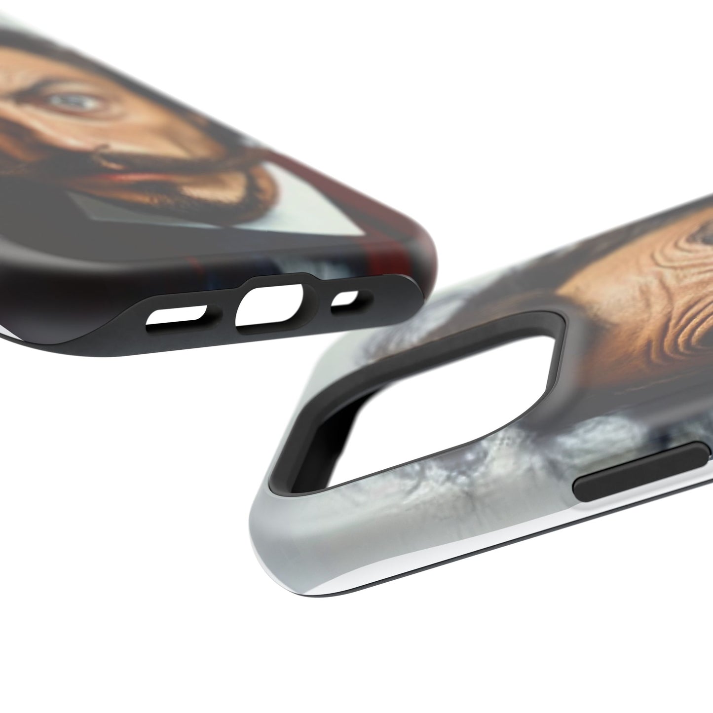 Luxurious Magnetic Wireless Charging Tough iPhone Case - “Close-Up Salvador Dali” by Moxie-Jay