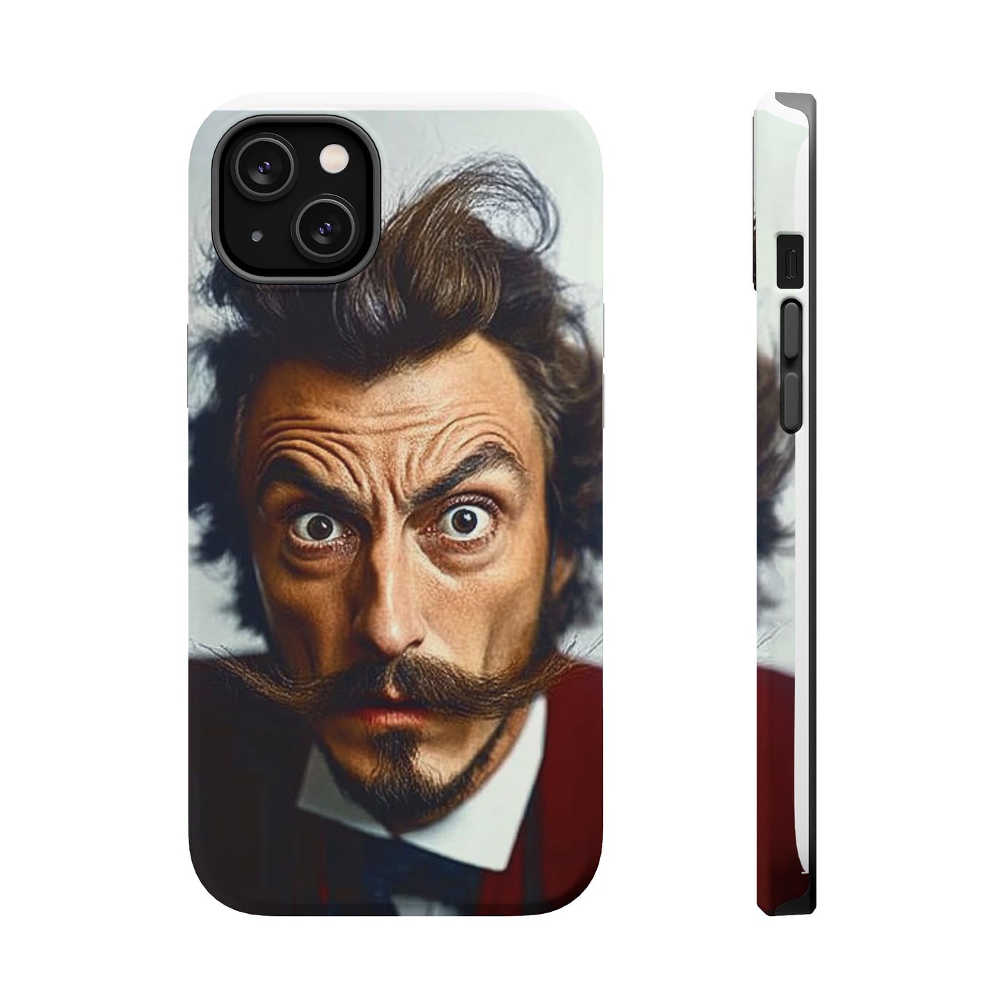 Luxurious Magnetic Wireless Charging Tough iPhone Case - “Close-Up Salvador Dali” by Moxie-Jay